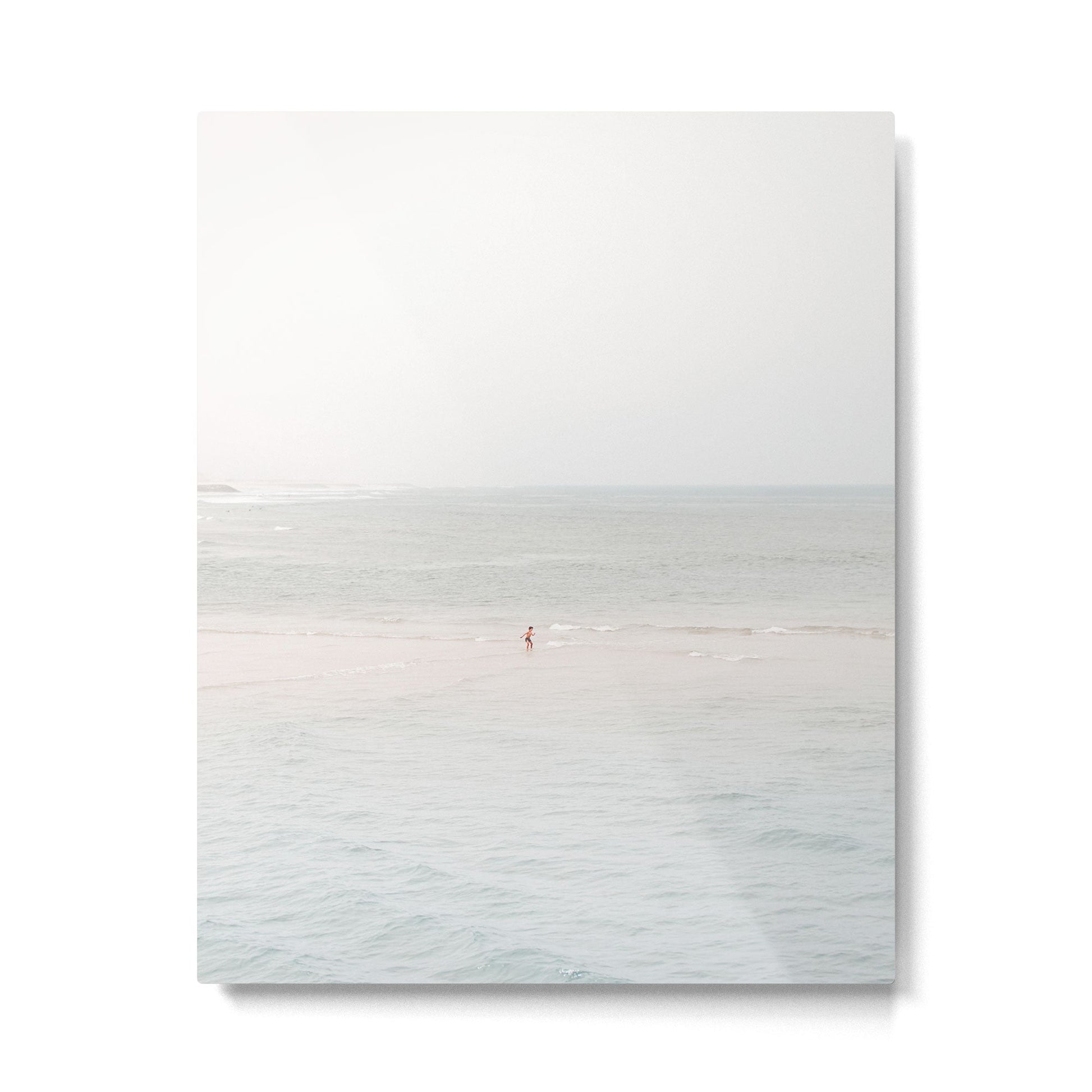 At the Seaside (three) - minimal beach series by Ingrid Beddoes Metal Print | TeksDecor