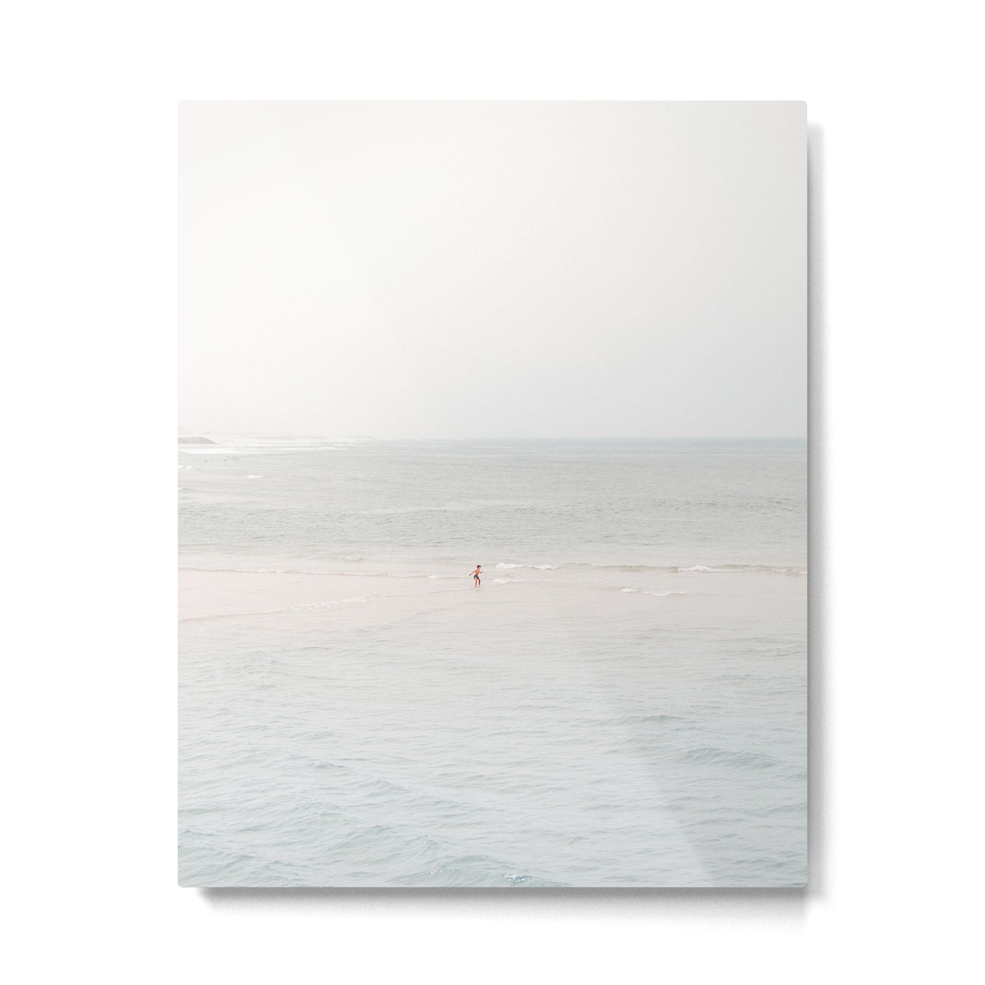 At the Seaside (three) - minimal beach series by Ingrid Beddoes Metal Print | TeksDecor