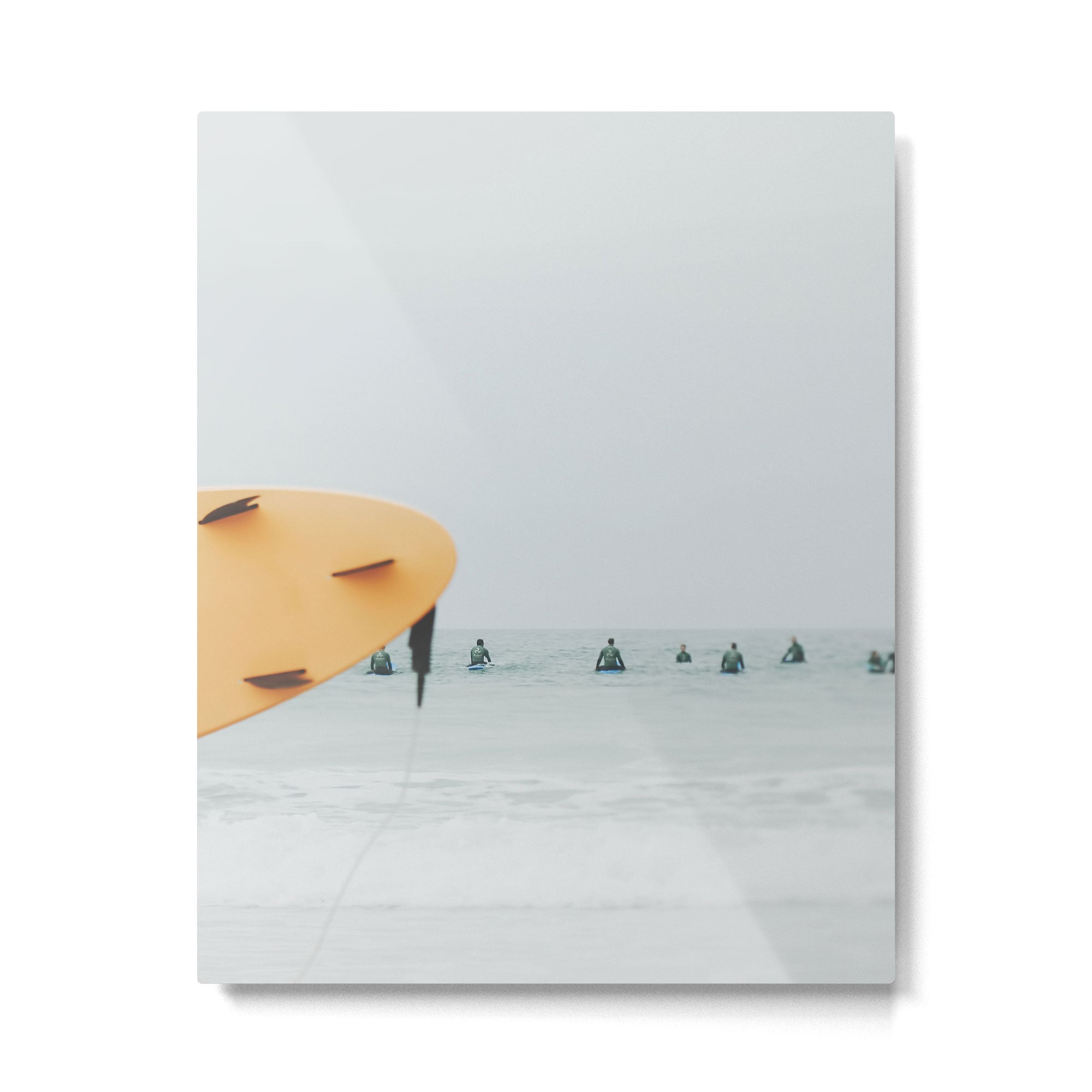 Yellow Surf Board - Abstract Surfers Print - Ocean - Sea - Travel photography Metal Print | TeksDecor
