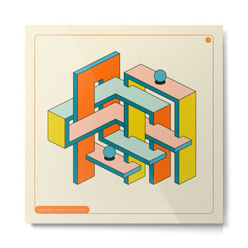 IMPOSSIBLE GEOMETRICS 38 Metal Print | TeksDecor