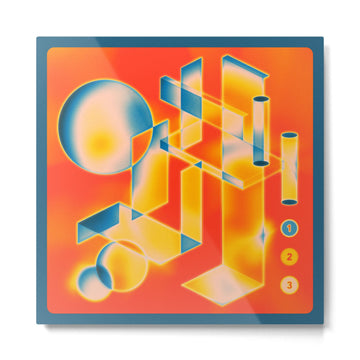 RETROFUTURE Metal Print | TeksDecor