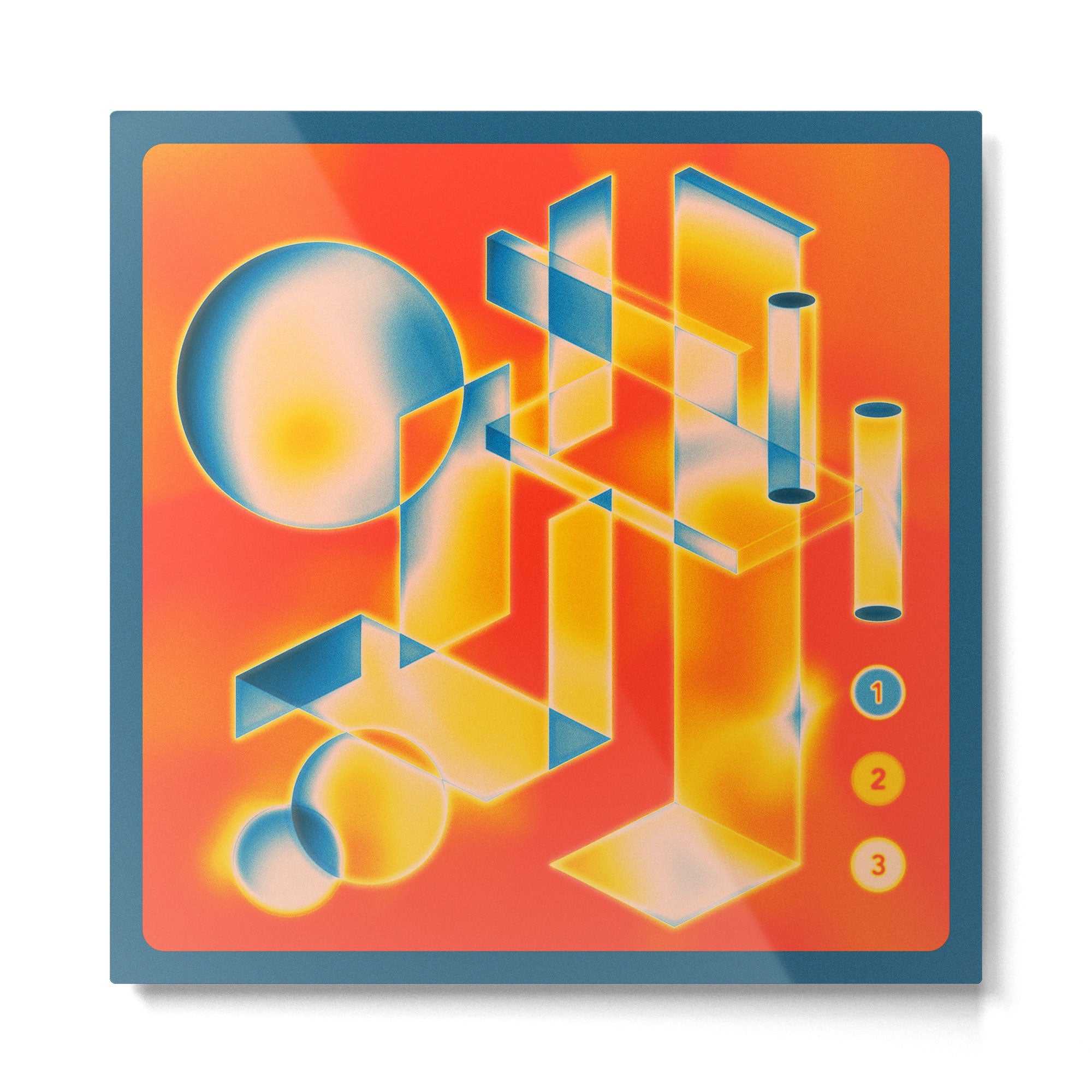 RETROFUTURE Metal Print | TeksDecor