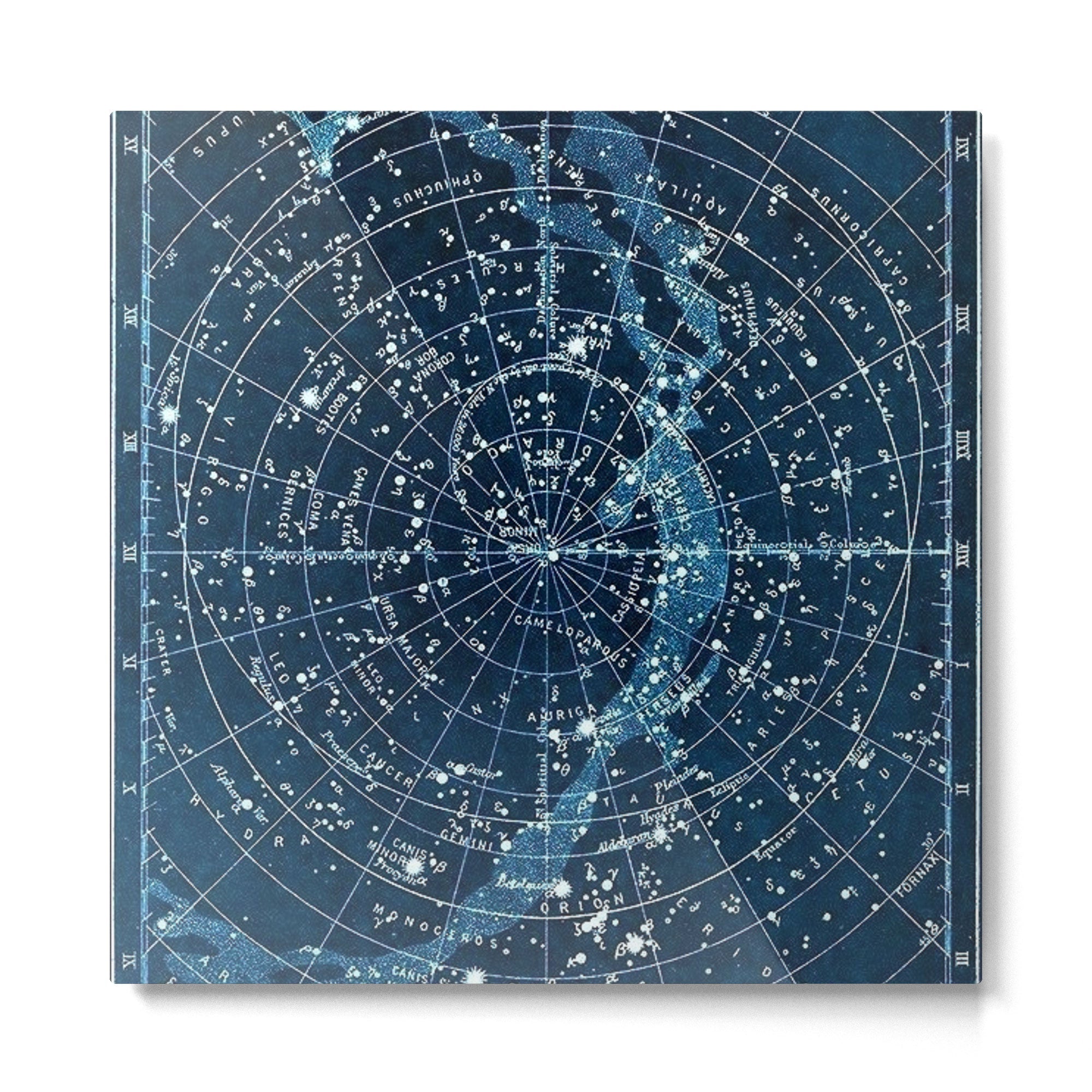 1900 Star Constellation Map - Chart Vintage Poster Metal Print | TeksDecor