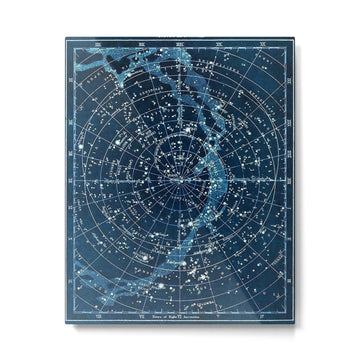 1900 Star Constellation Map - Chart Vintage Poster Metal Print | TeksDecor