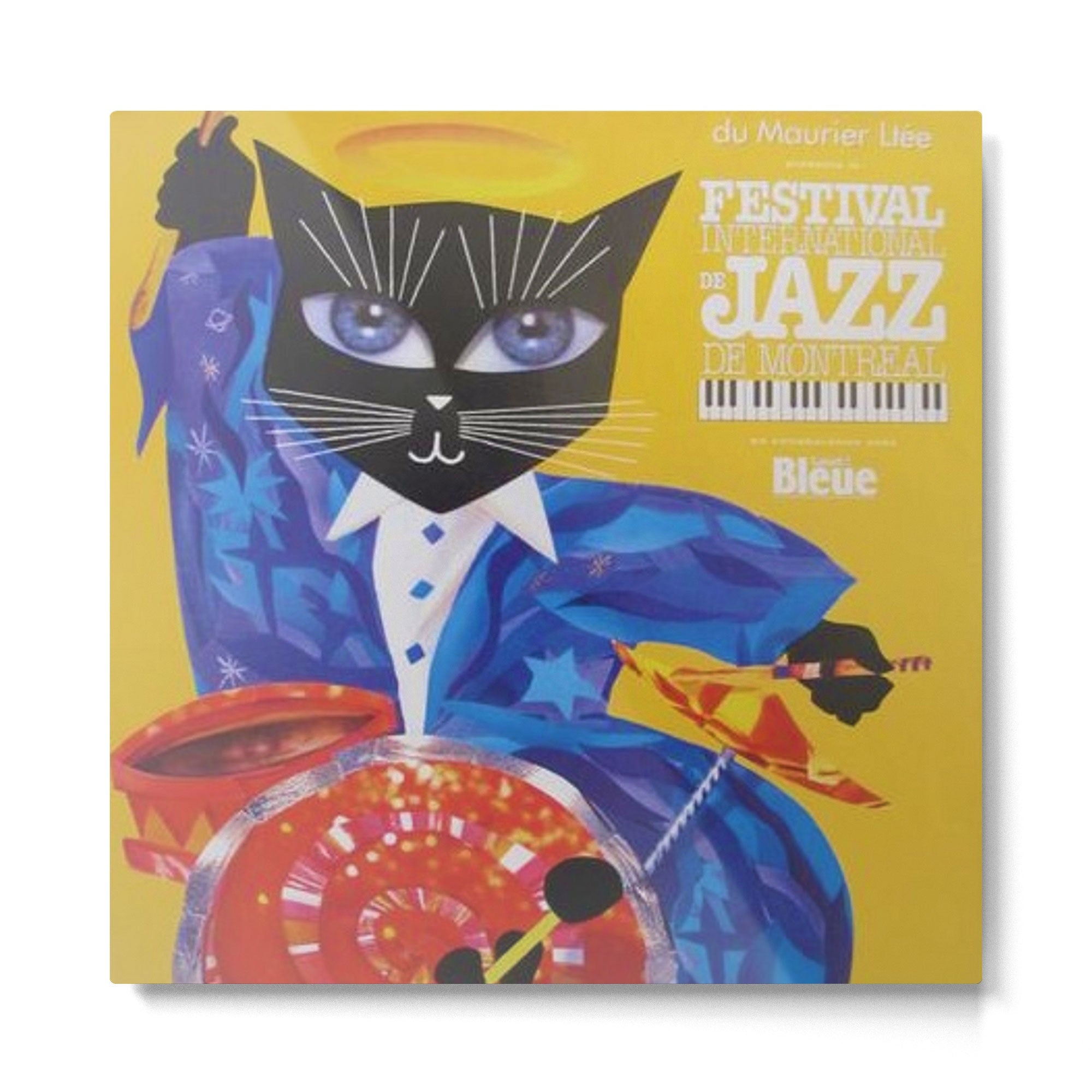 1994 Montreal Jazz Festival Cool Cat Poster No. 3 Gig Advertisement Metal Print | TeksDecor