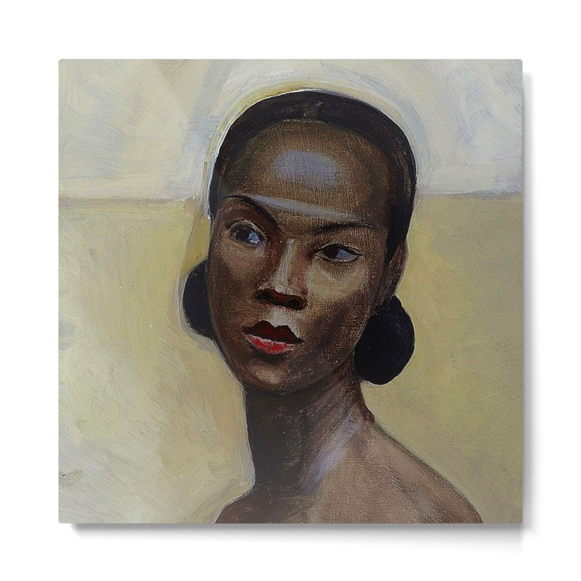 African American Masterpiece 'Portrait of a Black Woman' by Sergey Sudeikin  Metal Print | TeksDecor