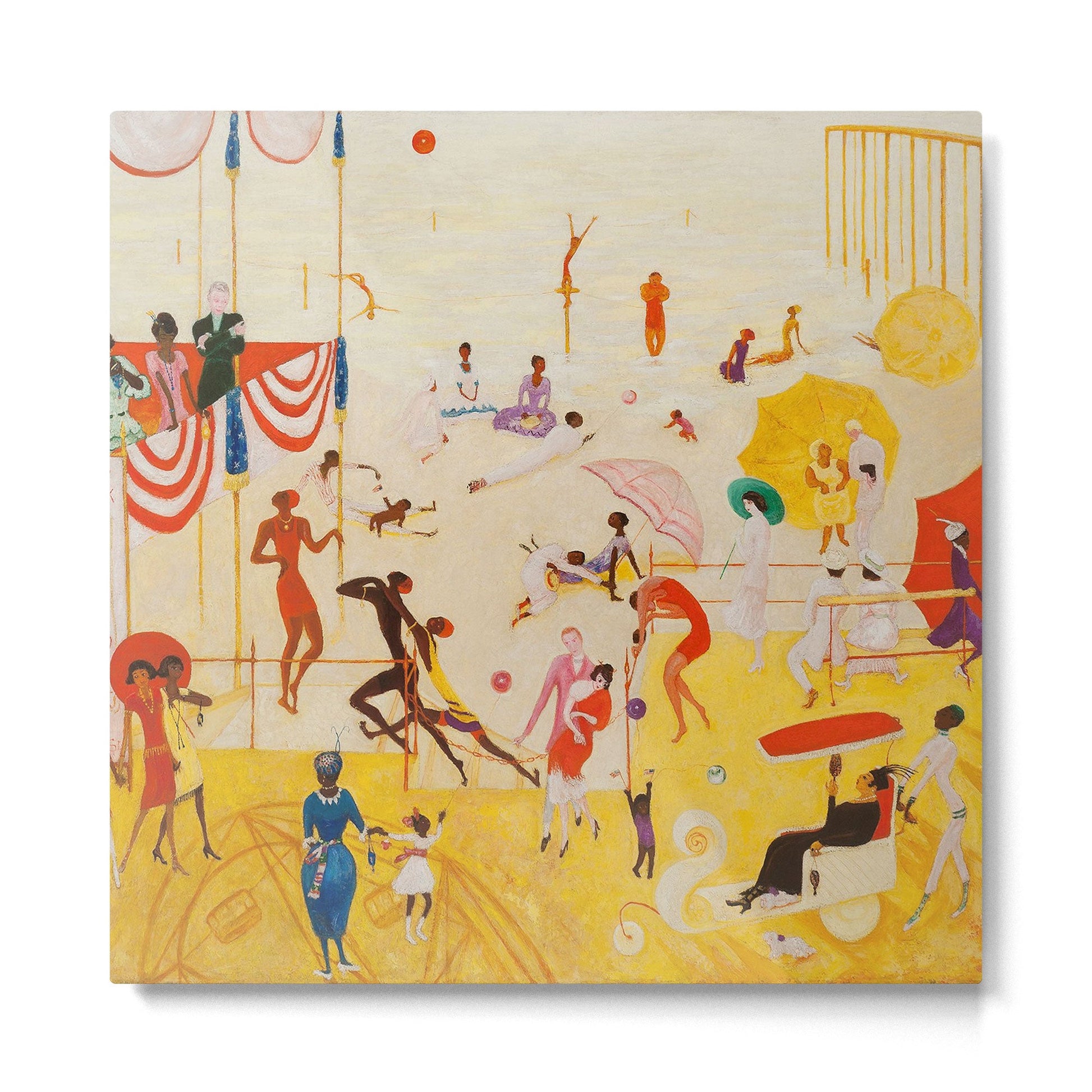 African American Masterpiece 'Summertime, Asbury Park, South' by Florine Stettheimer Metal Print | TeksDecor