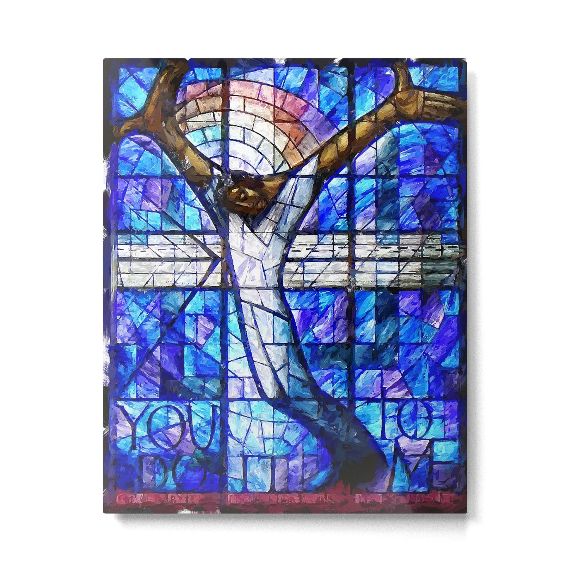 African American Portrait Painting of the Wales window at the 16th Street Baptist by Jeanpaul Ferro Metal Print | TeksDecor