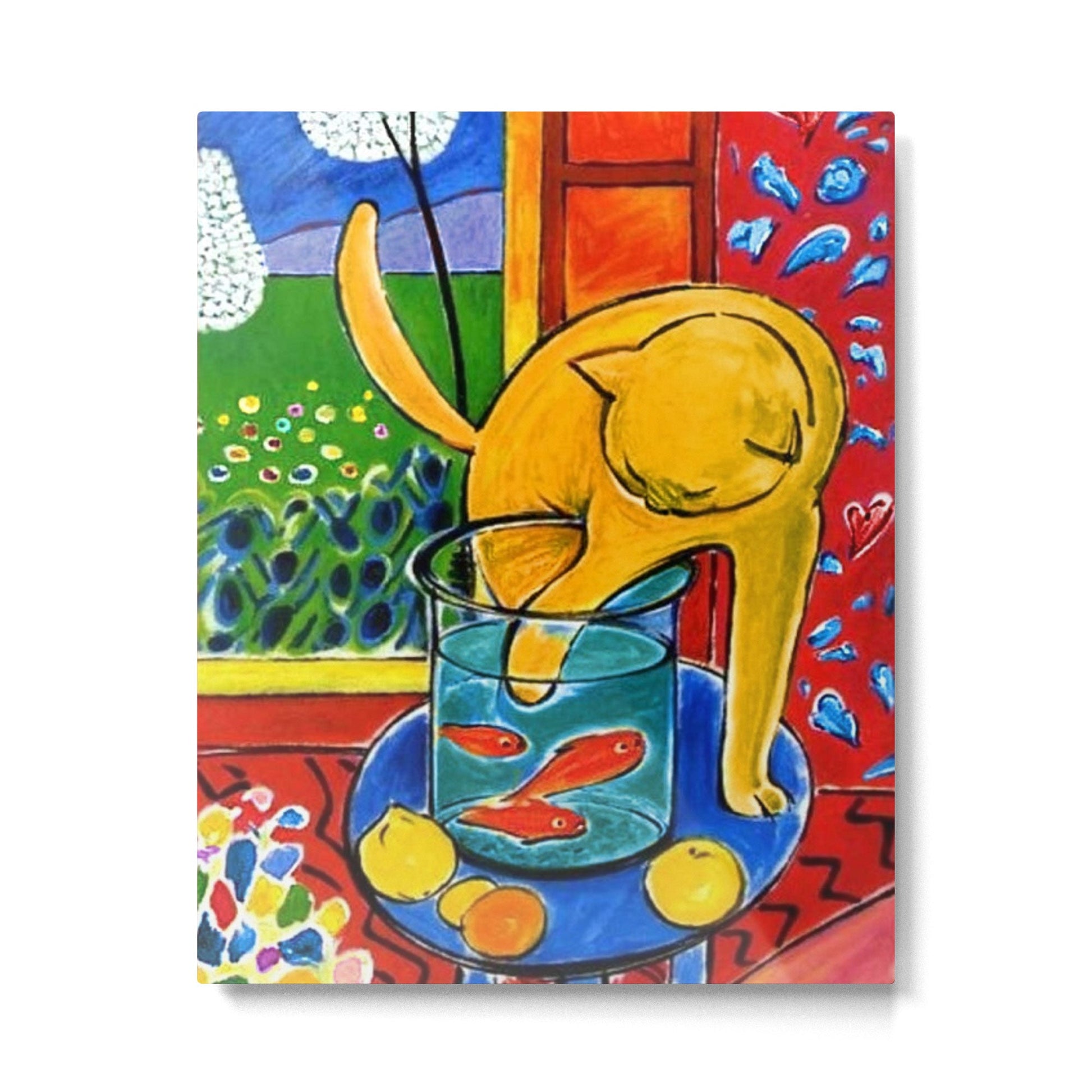 Henri Matisse - Cat With Red Fish still life painting Metal Print | TeksDecor