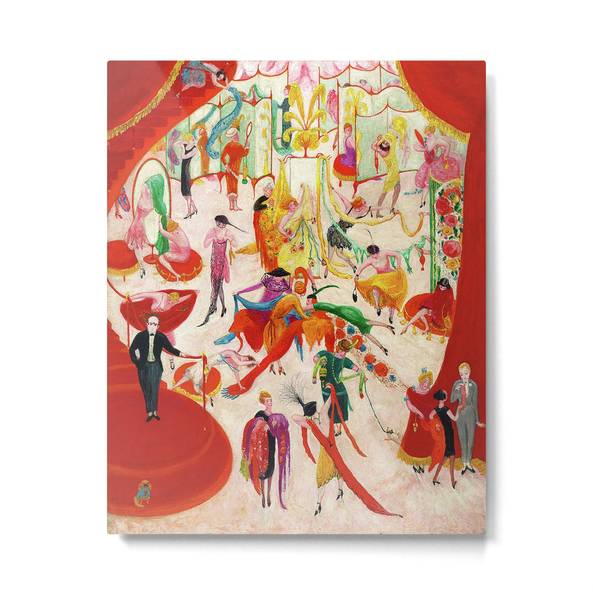 Spring Sale Soire? at Bendels' Jazz Age New York City Portrait by Florine Stettheimer Metal Print | TeksDecor
