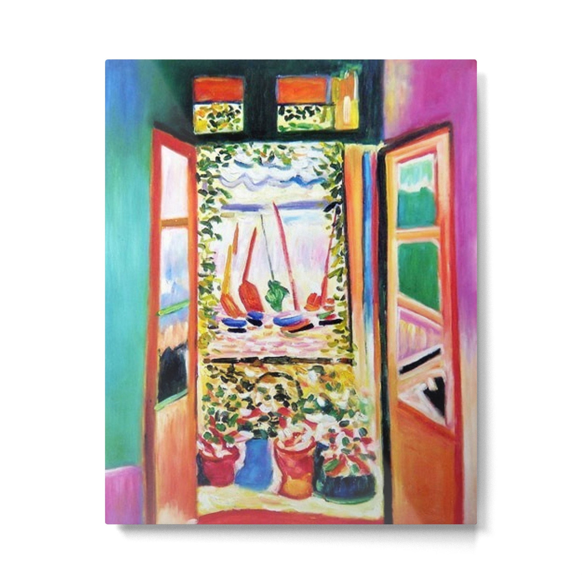 The Open Window Coastal - Floral and Maritime Collioure oil painting by Henri Matisse oil paint Metal Print | TeksDecor