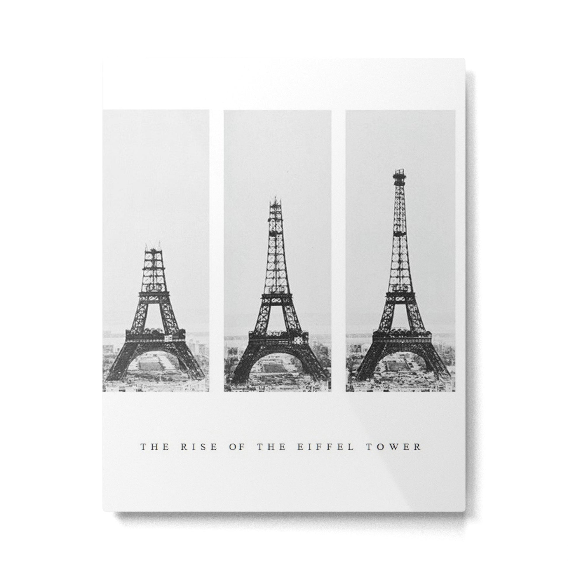 1888-1889 The Rise of the Eiffel Tower Construction Sequence black and white photography Metal Print