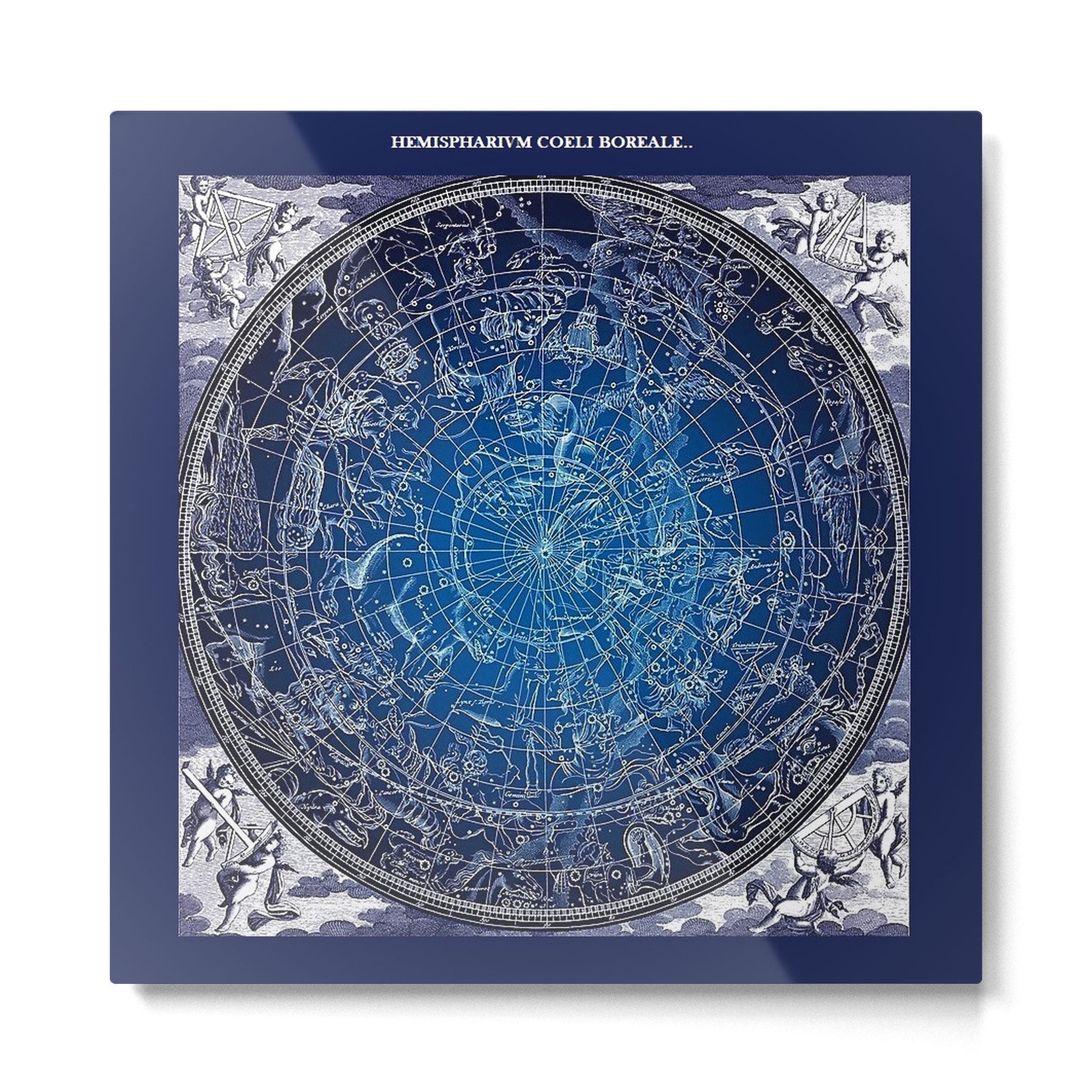 Vintage Celestial Constellations 17th Cenurty Star Map - Star Chart of the Constellations Metal Print | TeksDecor