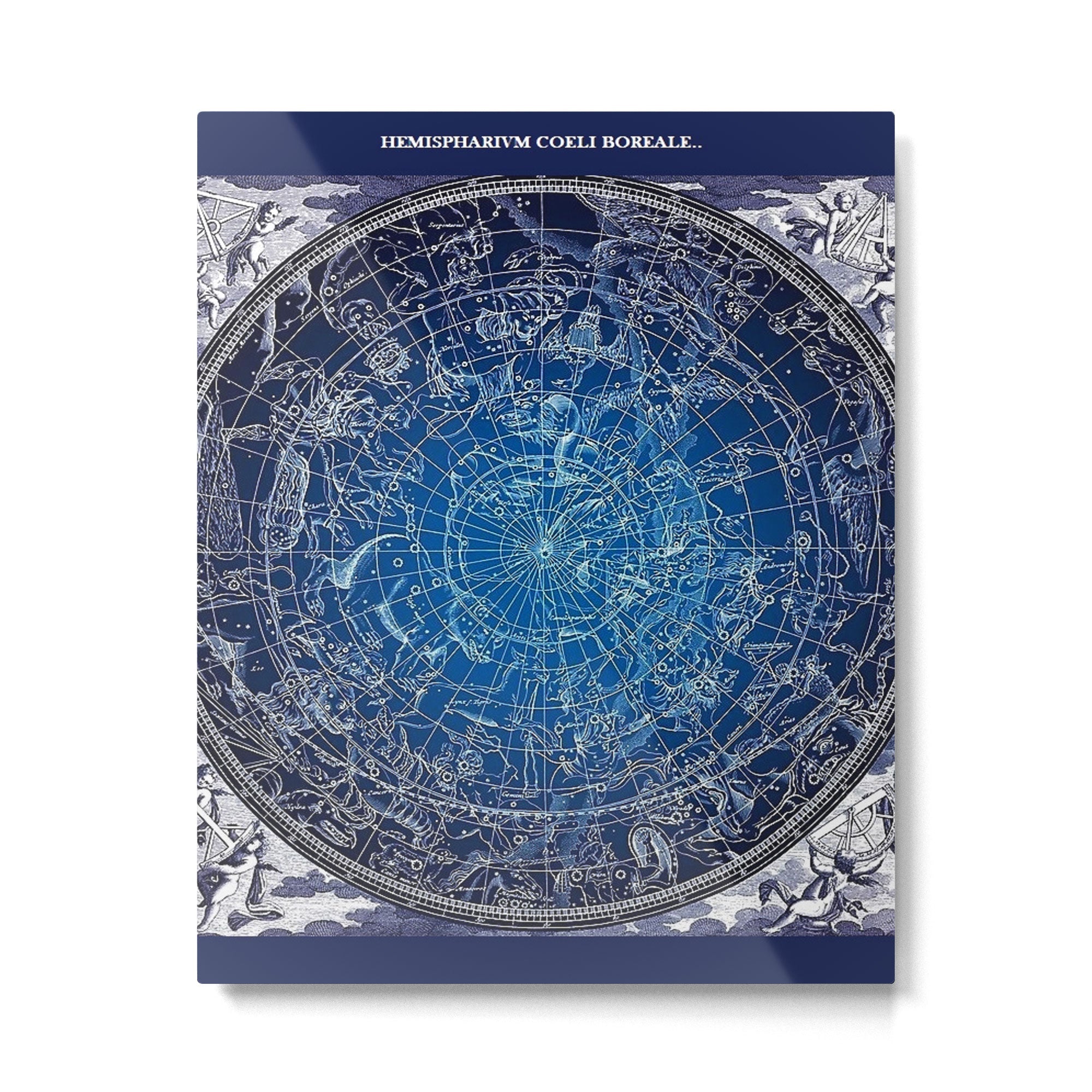 Vintage Celestial Constellations 17th Cenurty Star Map - Star Chart of the Constellations Metal Print | TeksDecor