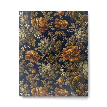 William Morris Poppy Textile Floral Tapestry Pattern Metal Print | TeksDecor