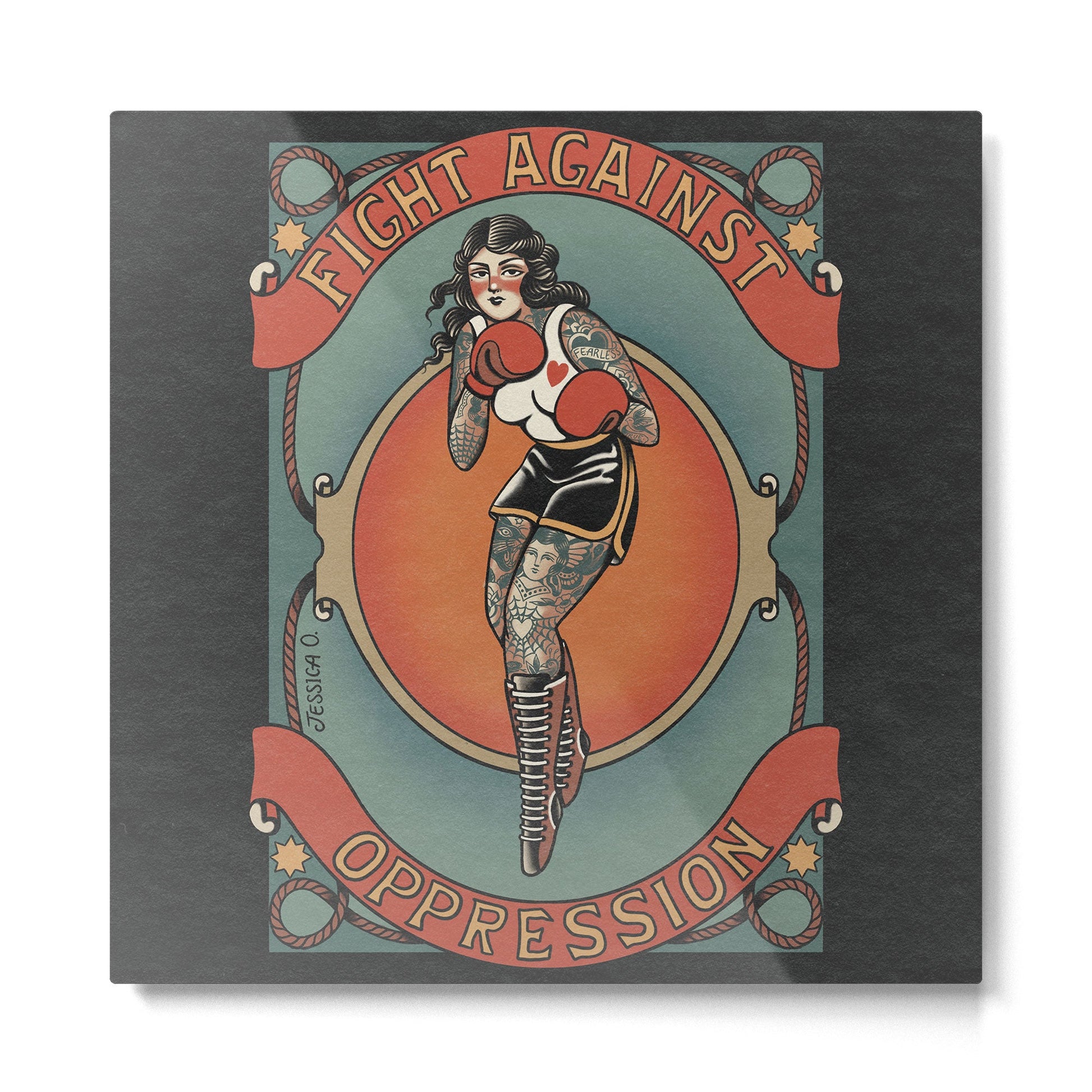 Fighter Metal Print | TeksDecor