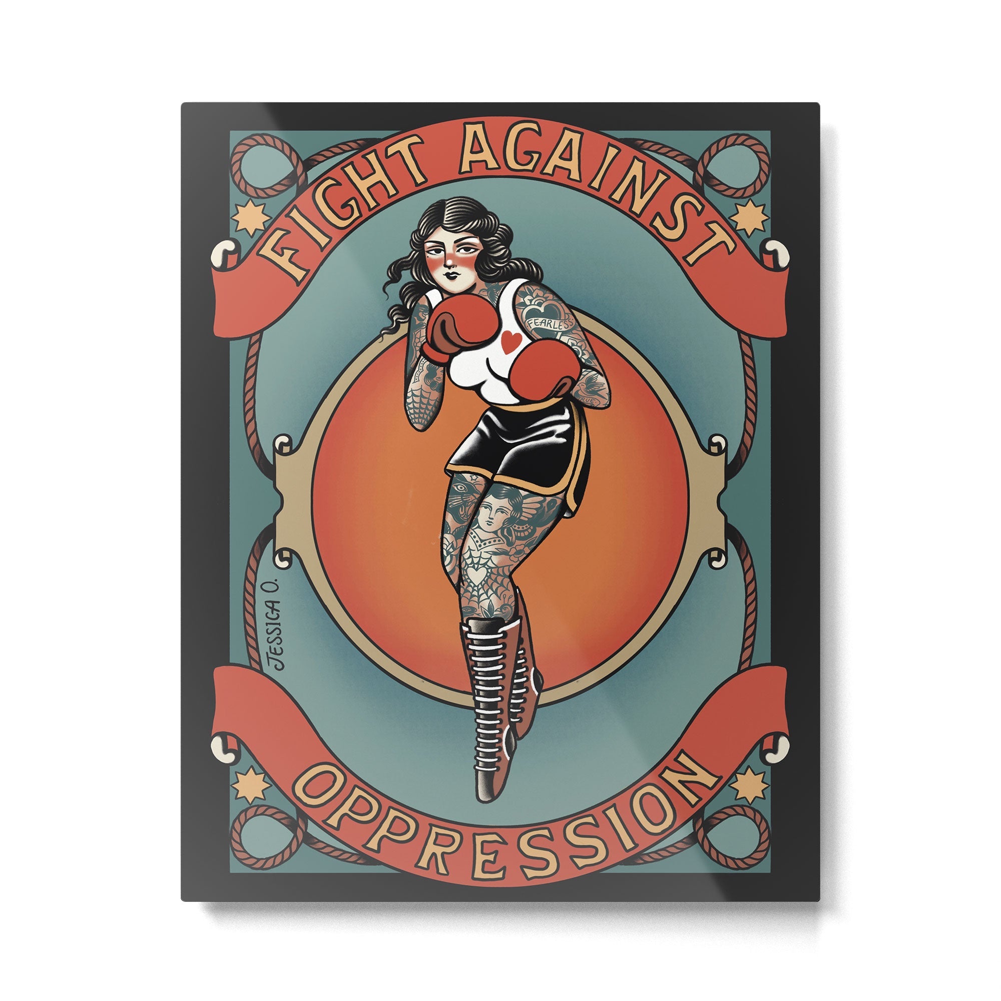 Fighter Metal Print | TeksDecor