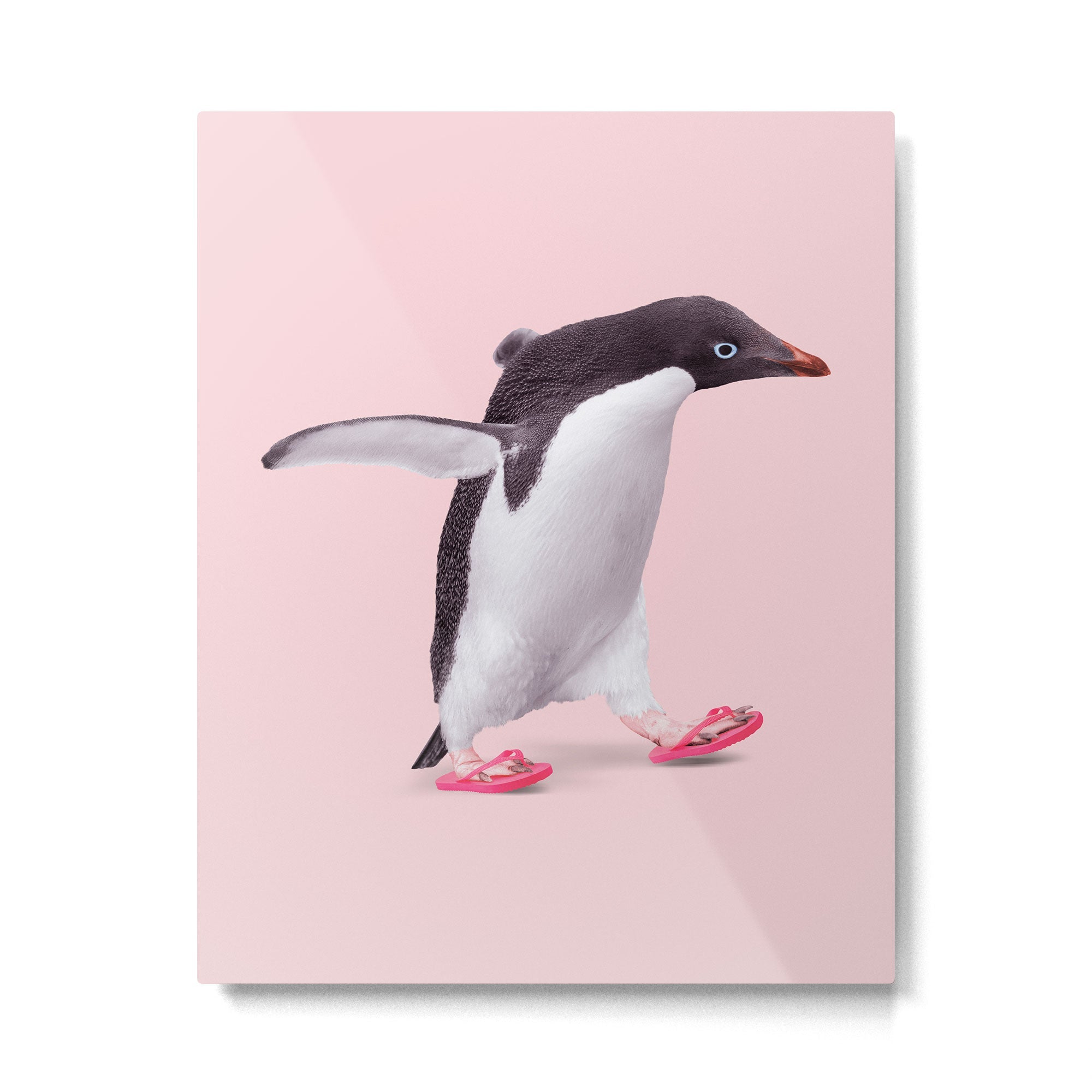 FLIP-FLOP PENGUIN Metal Print | TeksDecor