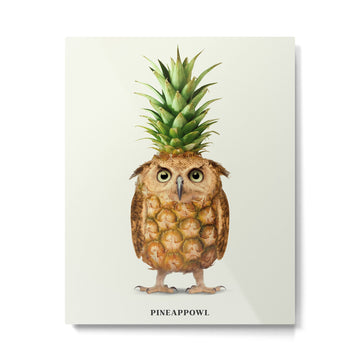 Pineappowl Metal Print | TeksDecor
