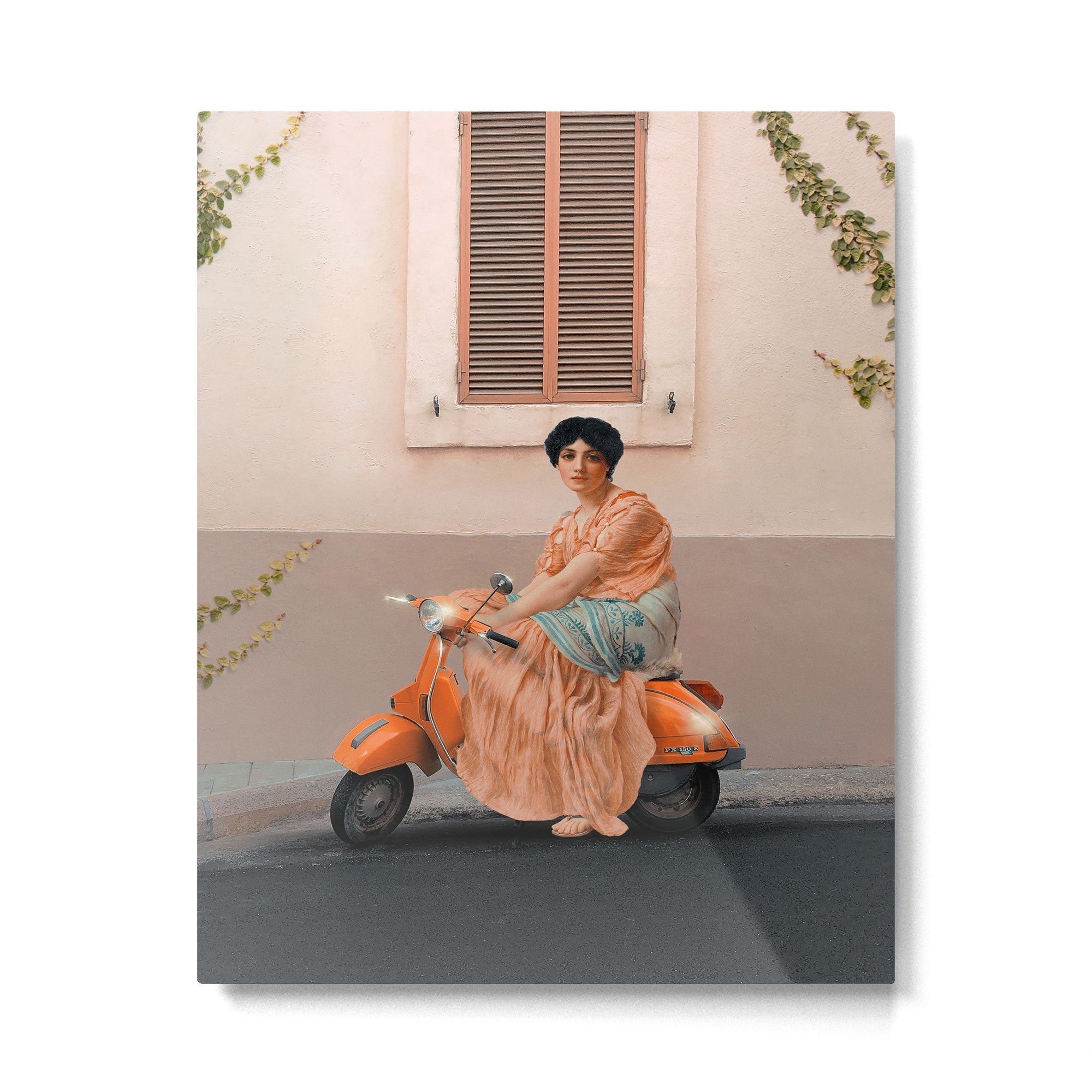 Scooter Girl Metal Print | TeksDecor
