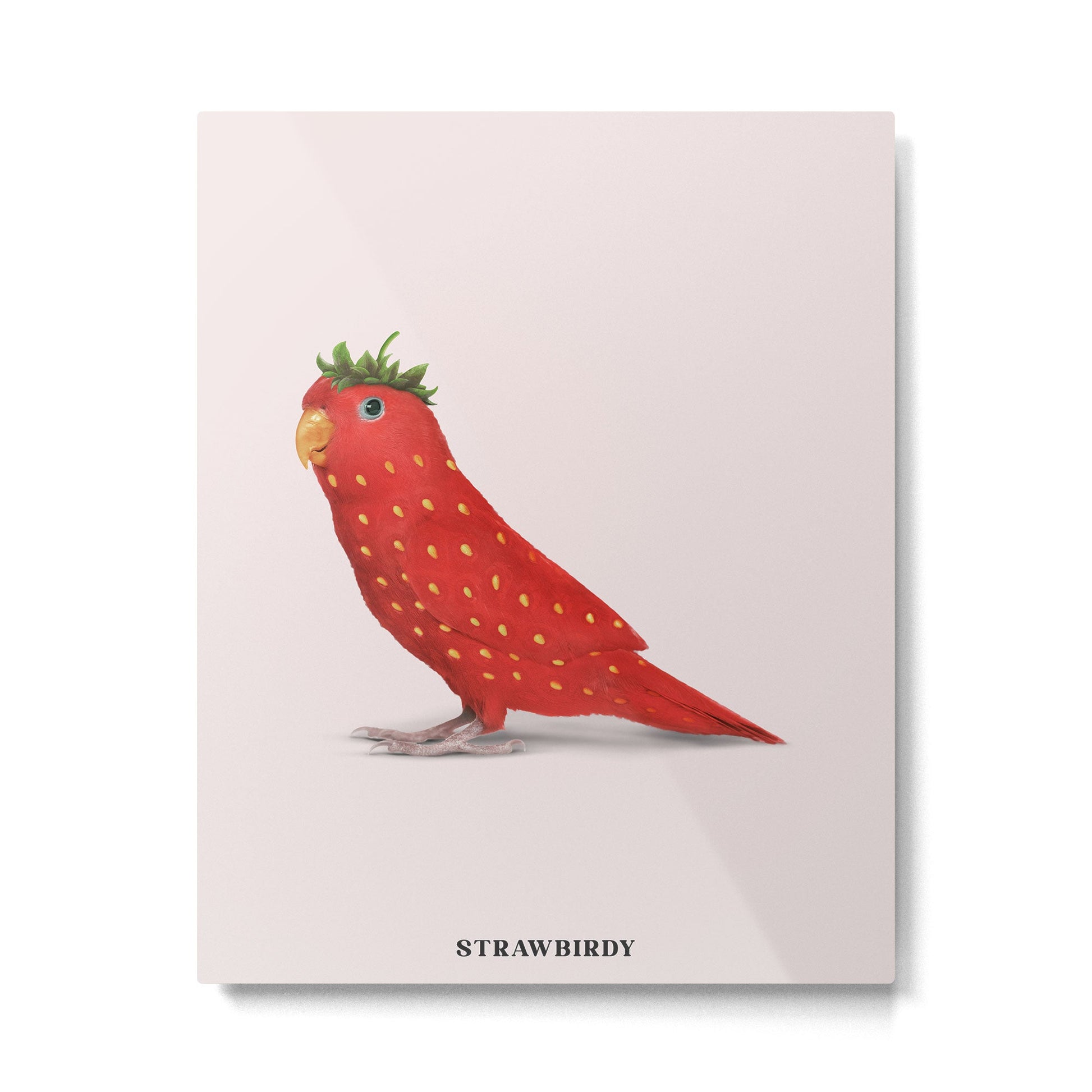 Strawbirdy Metal Print | TeksDecor
