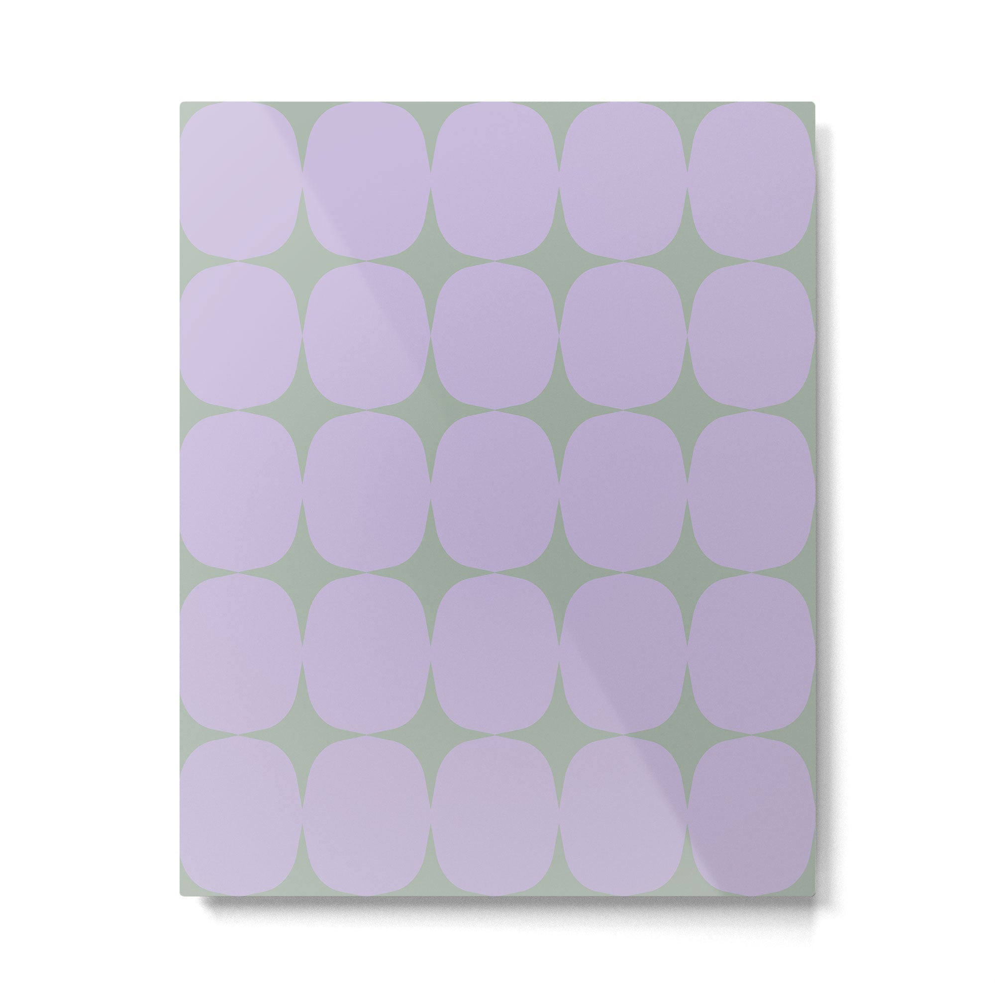 Lilac and Sage Shapes Metal Print | TeksDecor