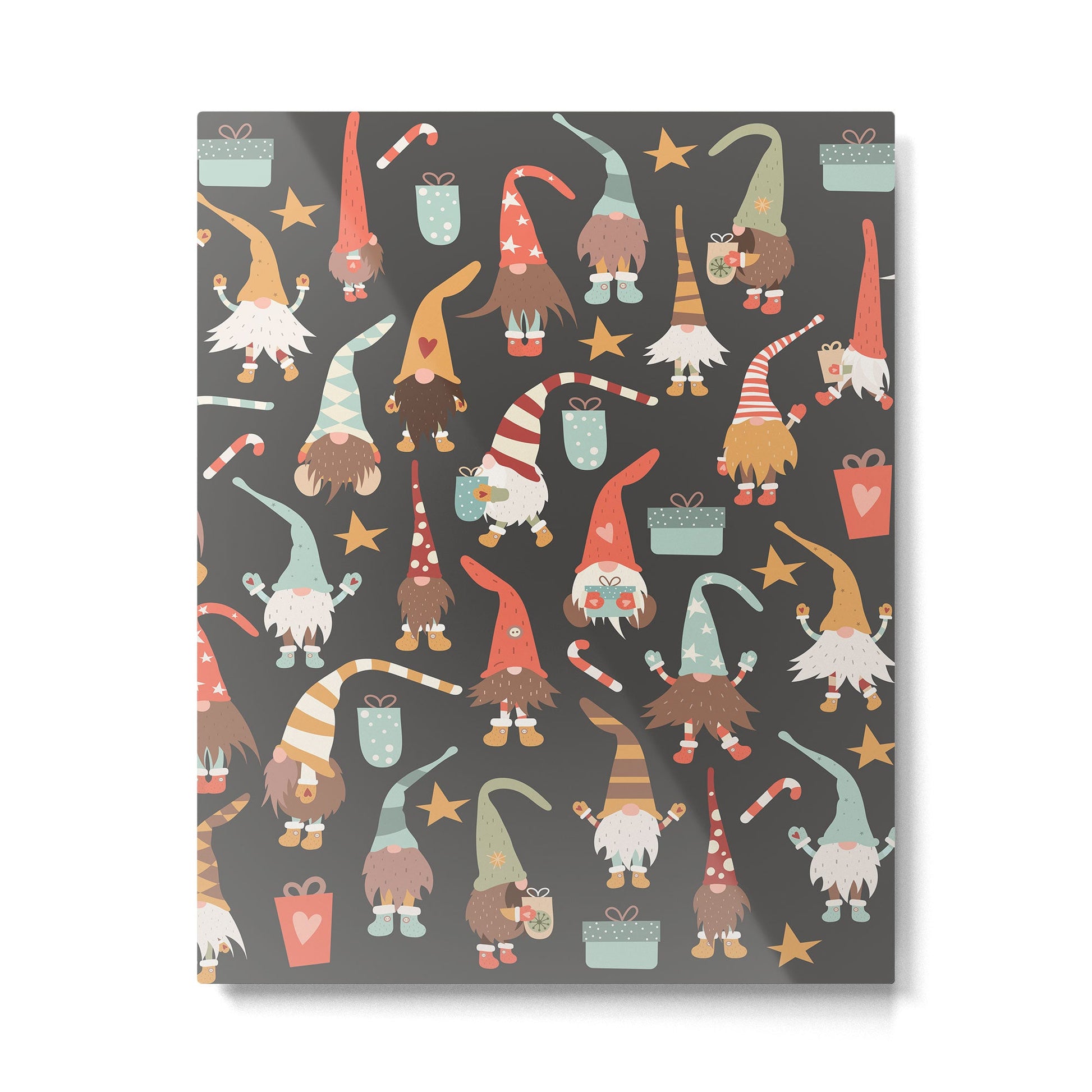 Christmas Gnomes Metal Print | TeksDecor