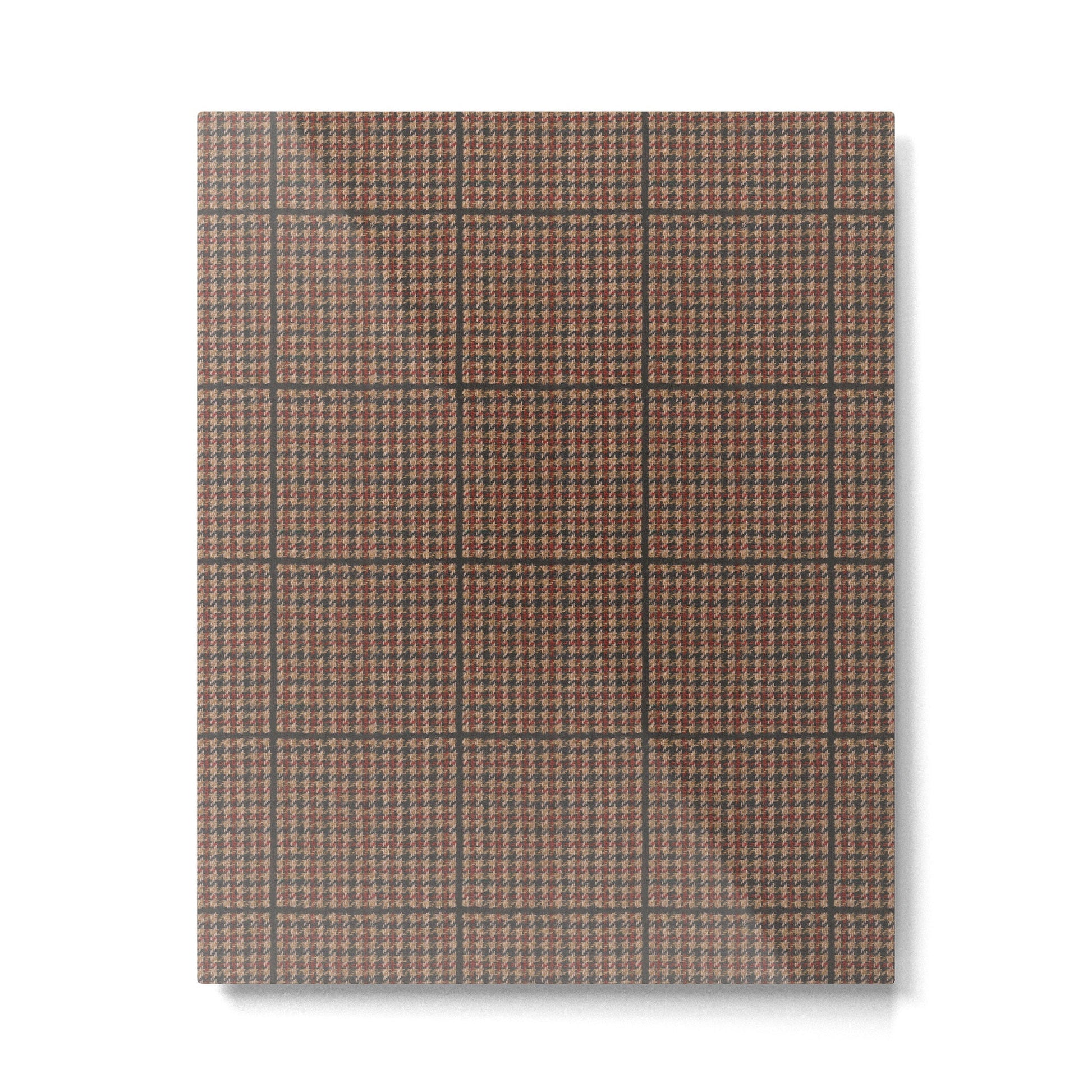 Vintage Brown Houndstooth Tweed  Metal Print | TeksDecor
