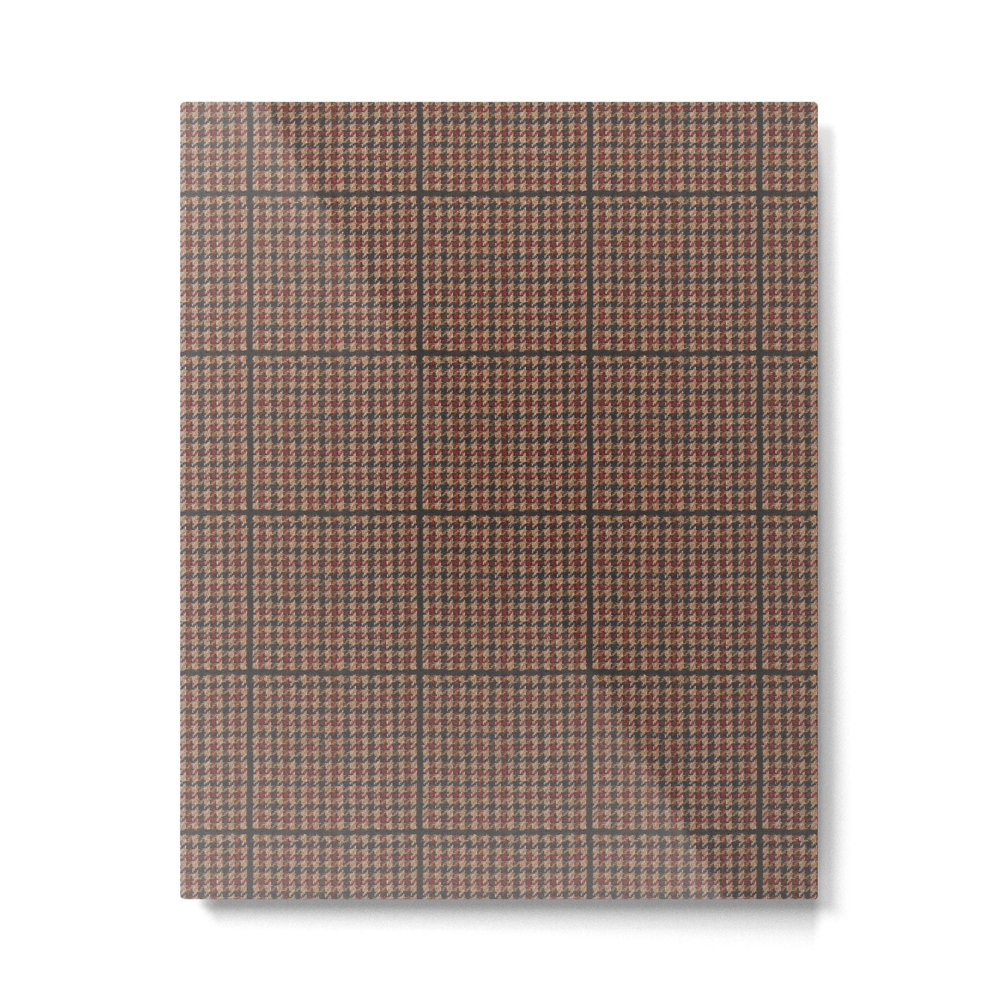 Vintage Brown Houndstooth Tweed  Metal Print | TeksDecor