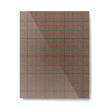 Vintage Brown Houndstooth Tweed  Metal Print | TeksDecor