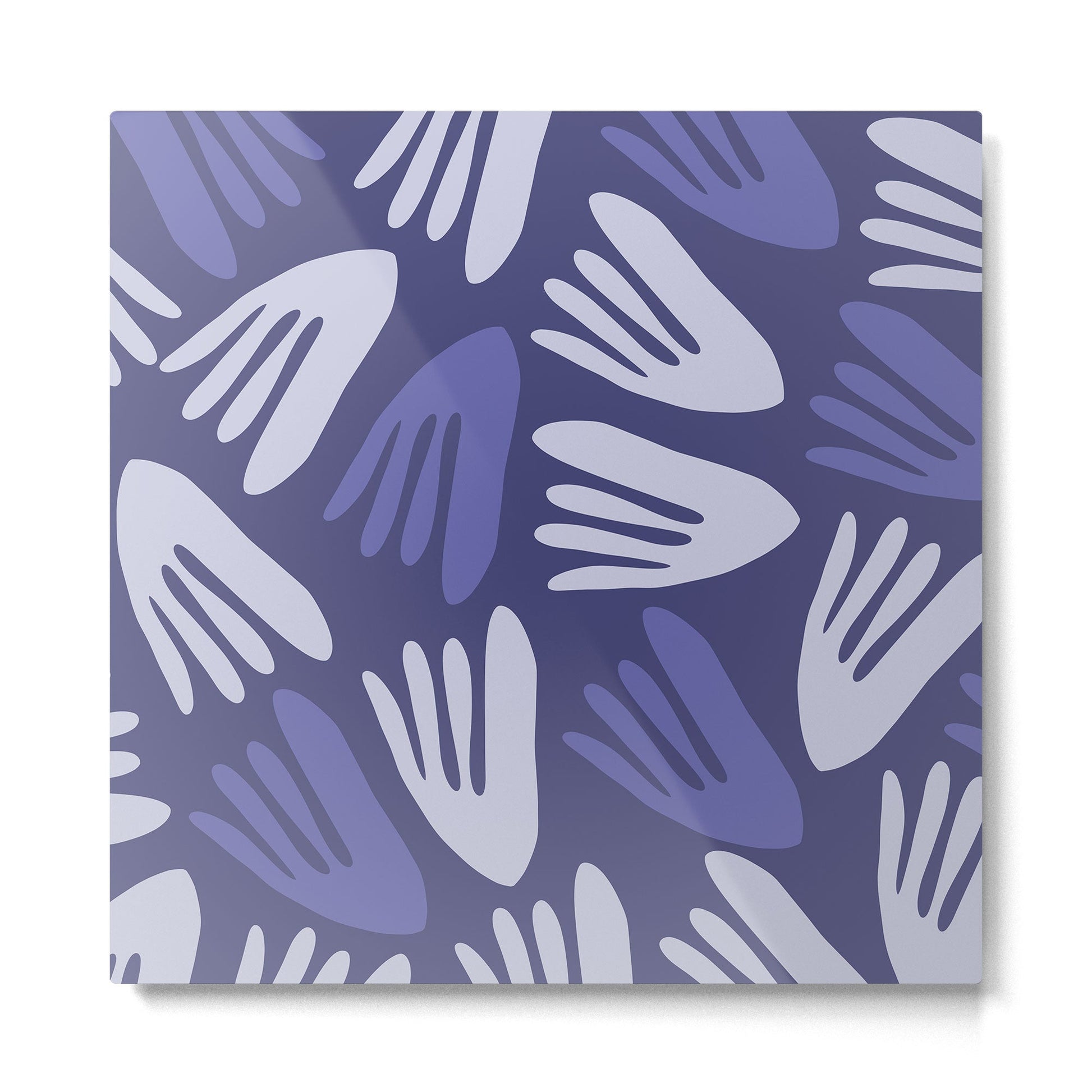 Big Cutouts Papier D?coup? Abstract Pattern in Purple and Lavender Metal Print | TeksDecor