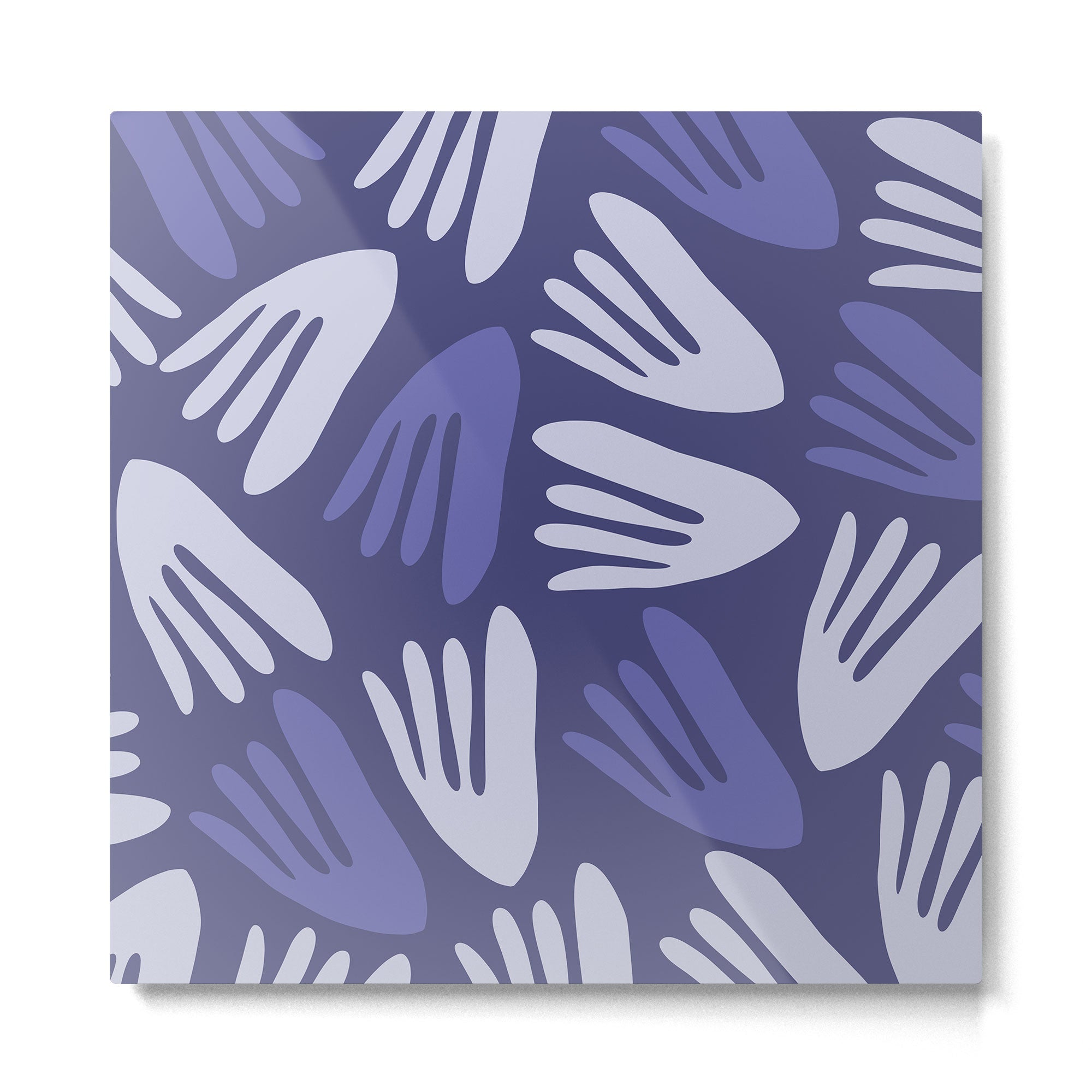 Big Cutouts Papier D?coup? Abstract Pattern in Purple and Lavender Metal Print | TeksDecor