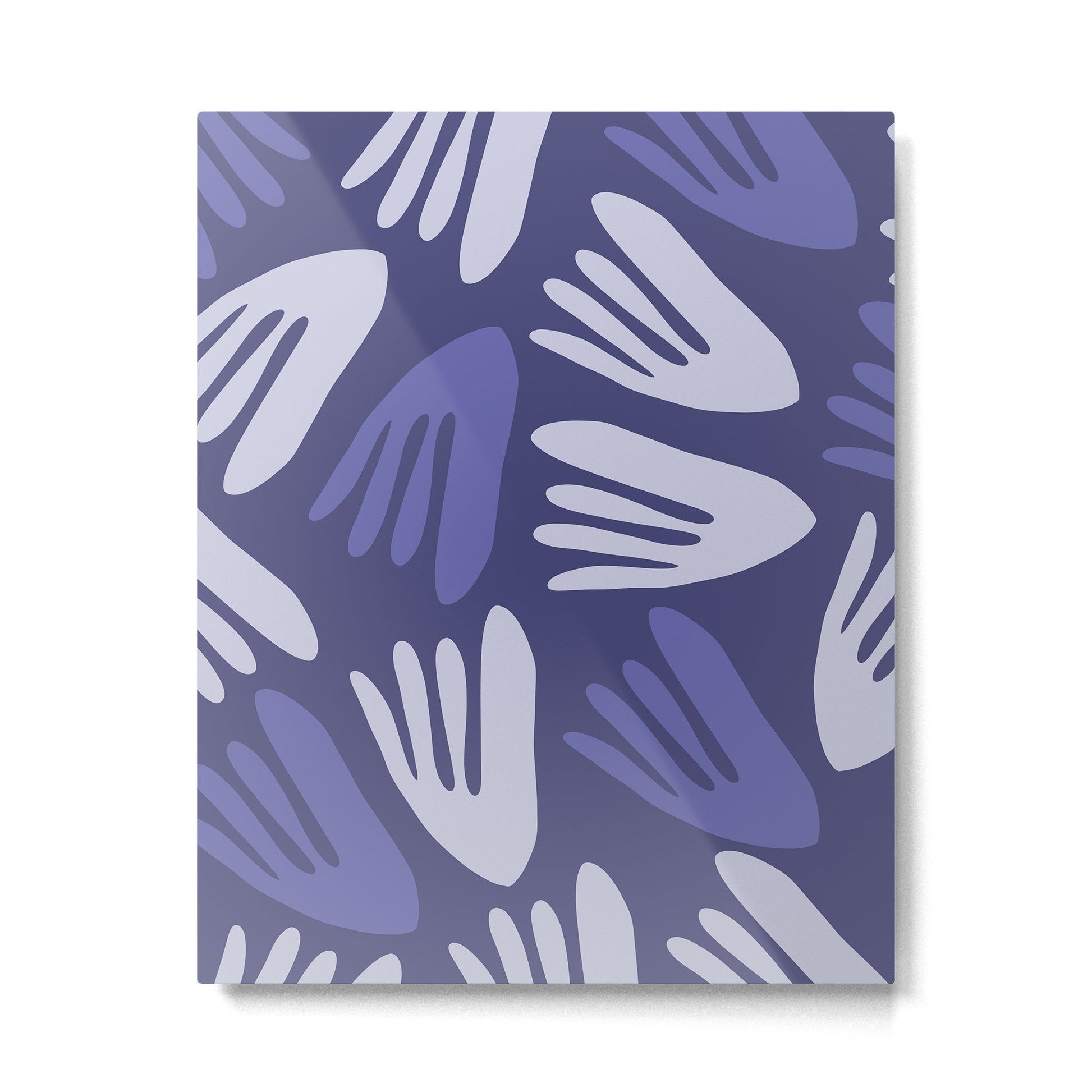 Big Cutouts Papier D?coup? Abstract Pattern in Purple and Lavender Metal Print | TeksDecor