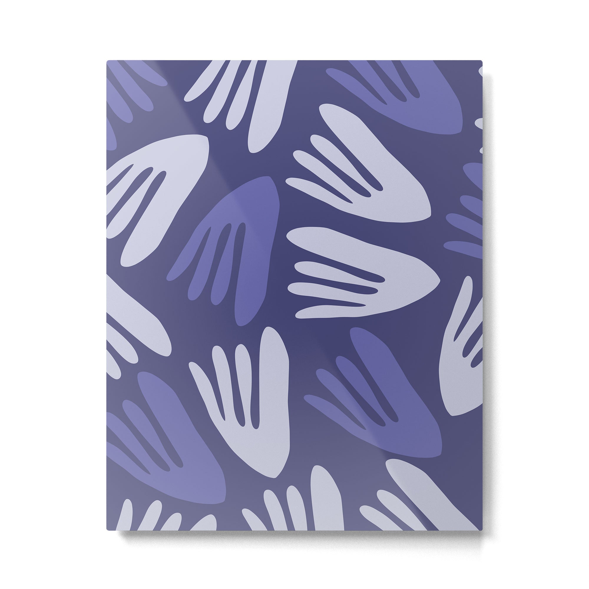 Big Cutouts Papier D?coup? Abstract Pattern in Purple and Lavender Metal Print | TeksDecor