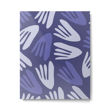 Big Cutouts Papier D?coup? Abstract Pattern in Purple and Lavender Metal Print | TeksDecor