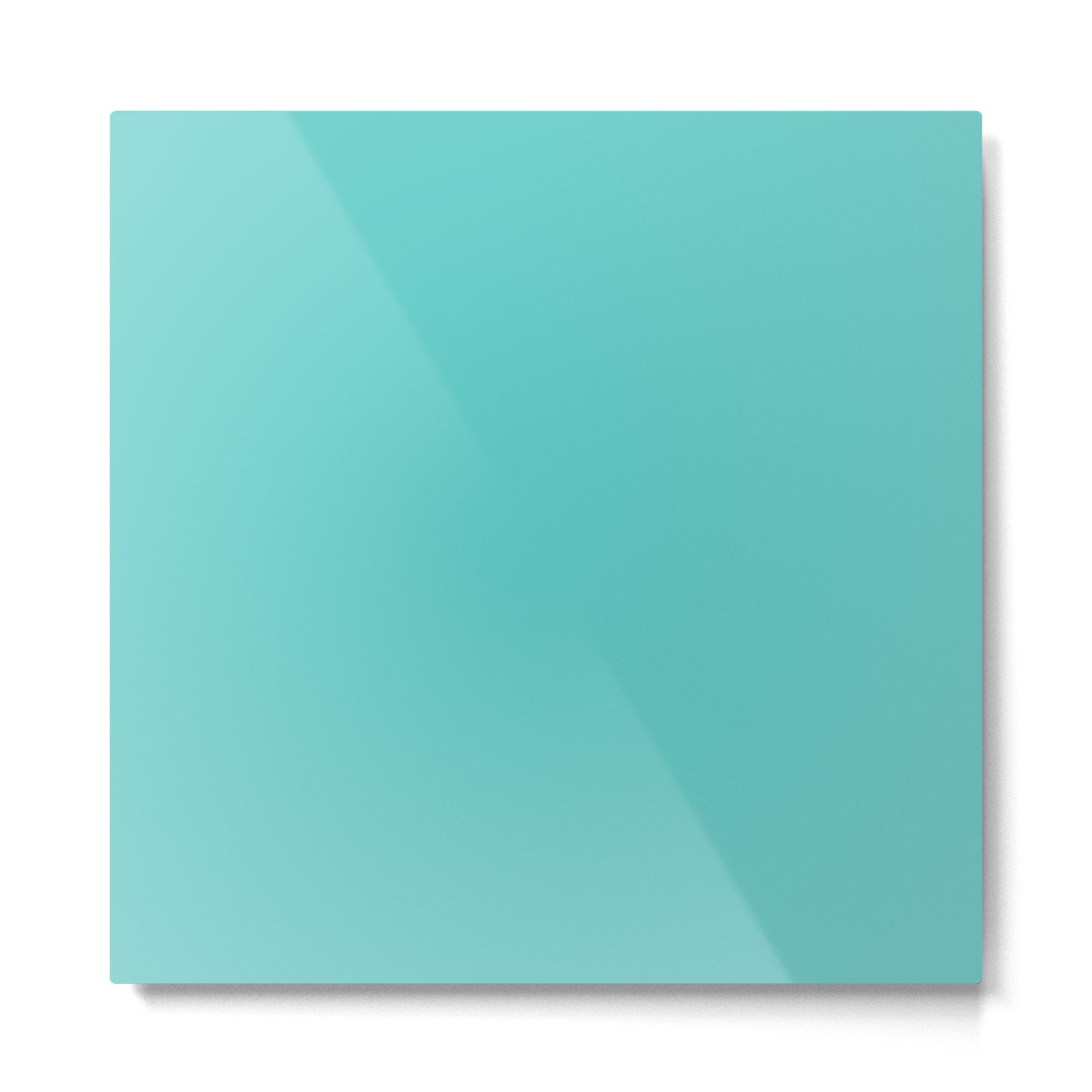Bright Aqua Cyan Blue-Green Turquoise Solid  Metal Print | TeksDecor