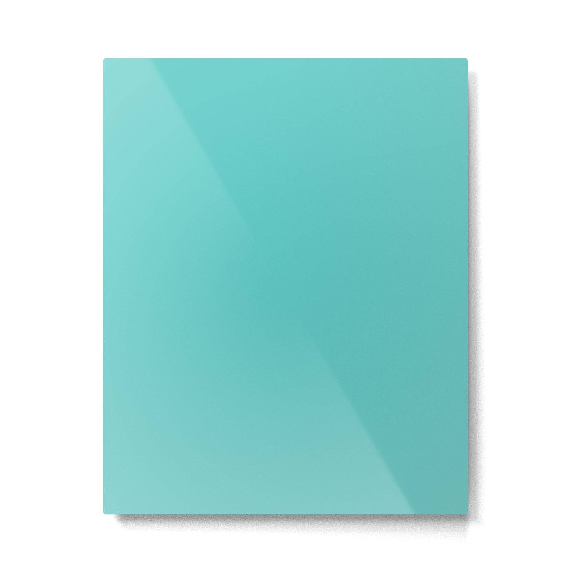 Bright Aqua Cyan Blue-Green Turquoise Solid  Metal Print | TeksDecor