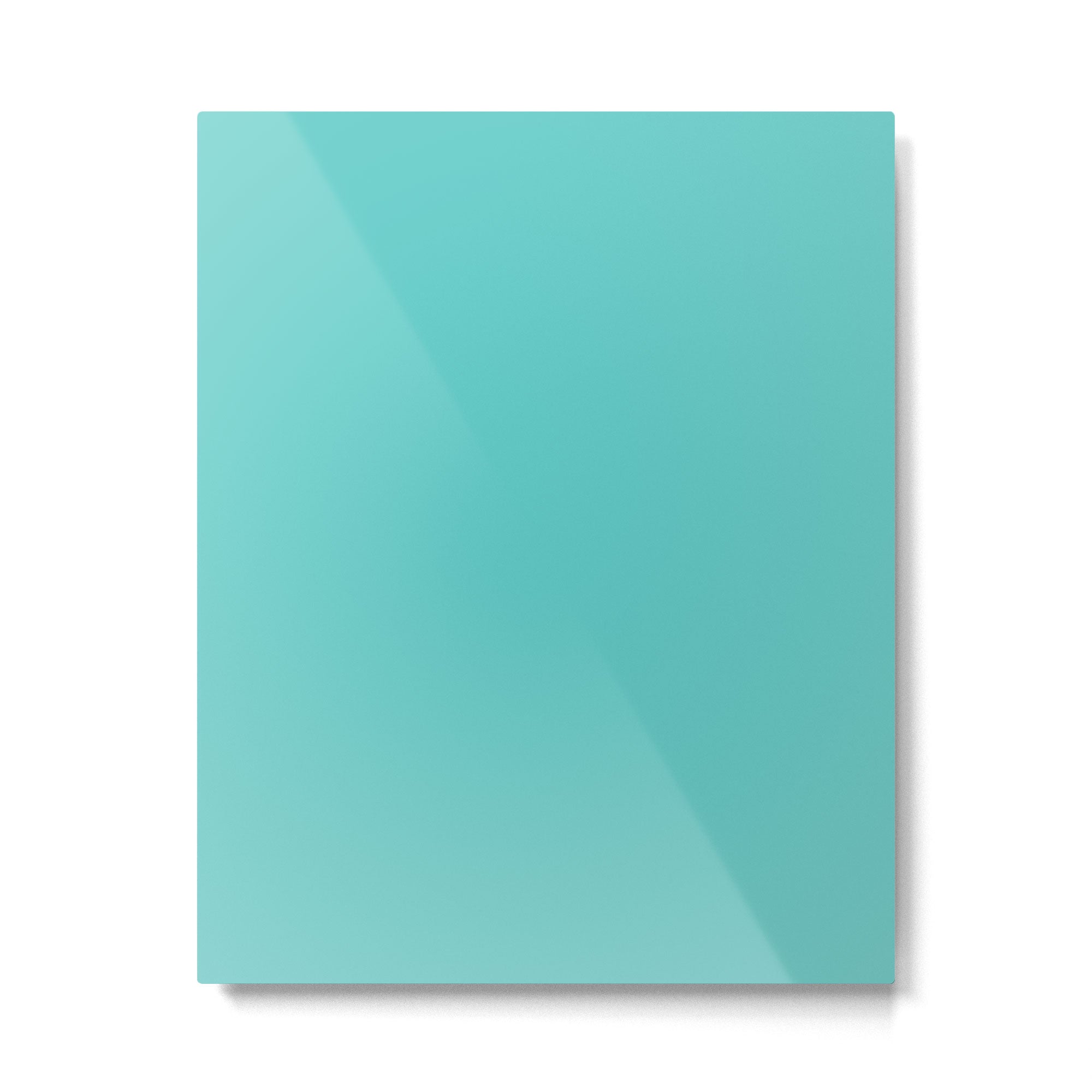 Bright Aqua Cyan Blue-Green Turquoise Solid  Metal Print | TeksDecor