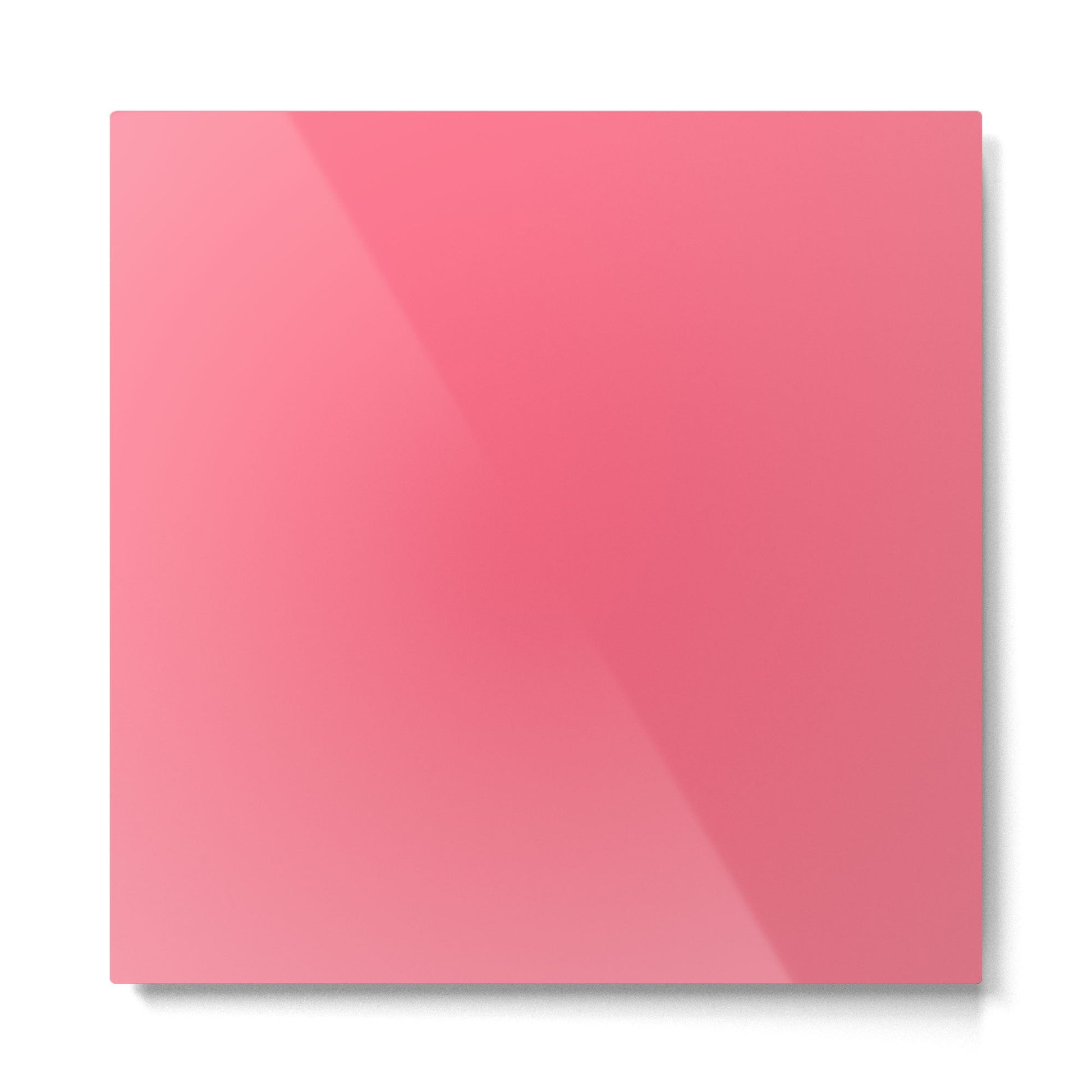 Bright Watermelon Pink Solid Colour  Metal Print | TeksDecor