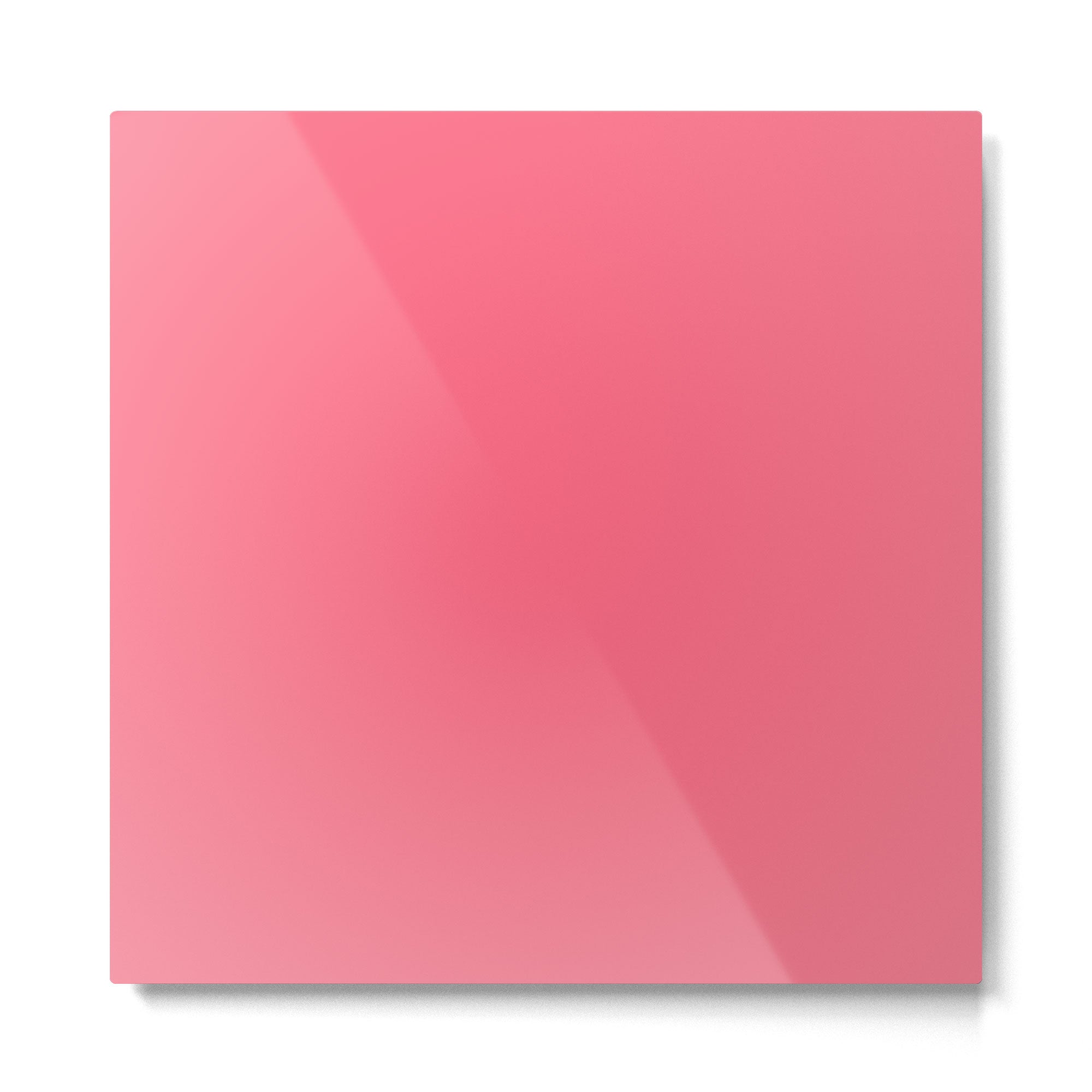 Bright Watermelon Pink Solid Colour  Metal Print | TeksDecor