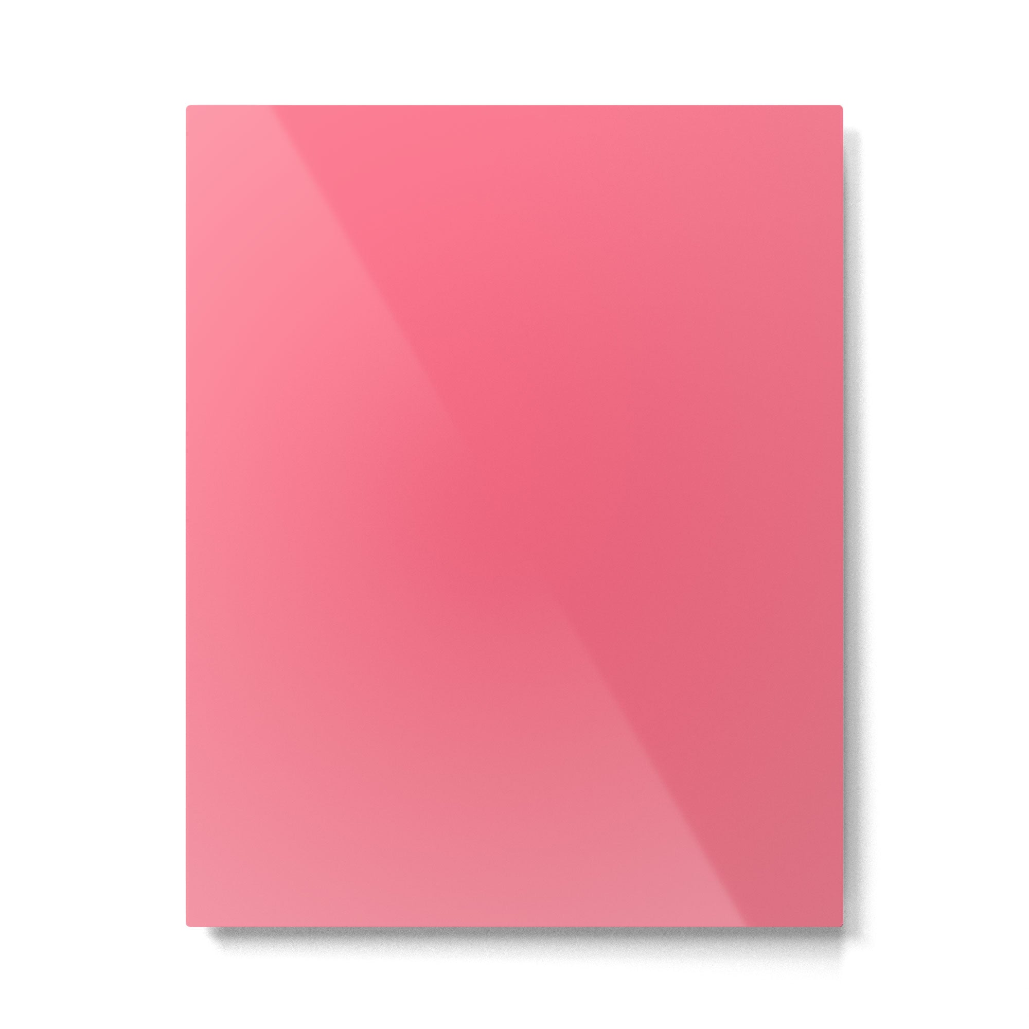 Bright Watermelon Pink Solid Colour  Metal Print | TeksDecor