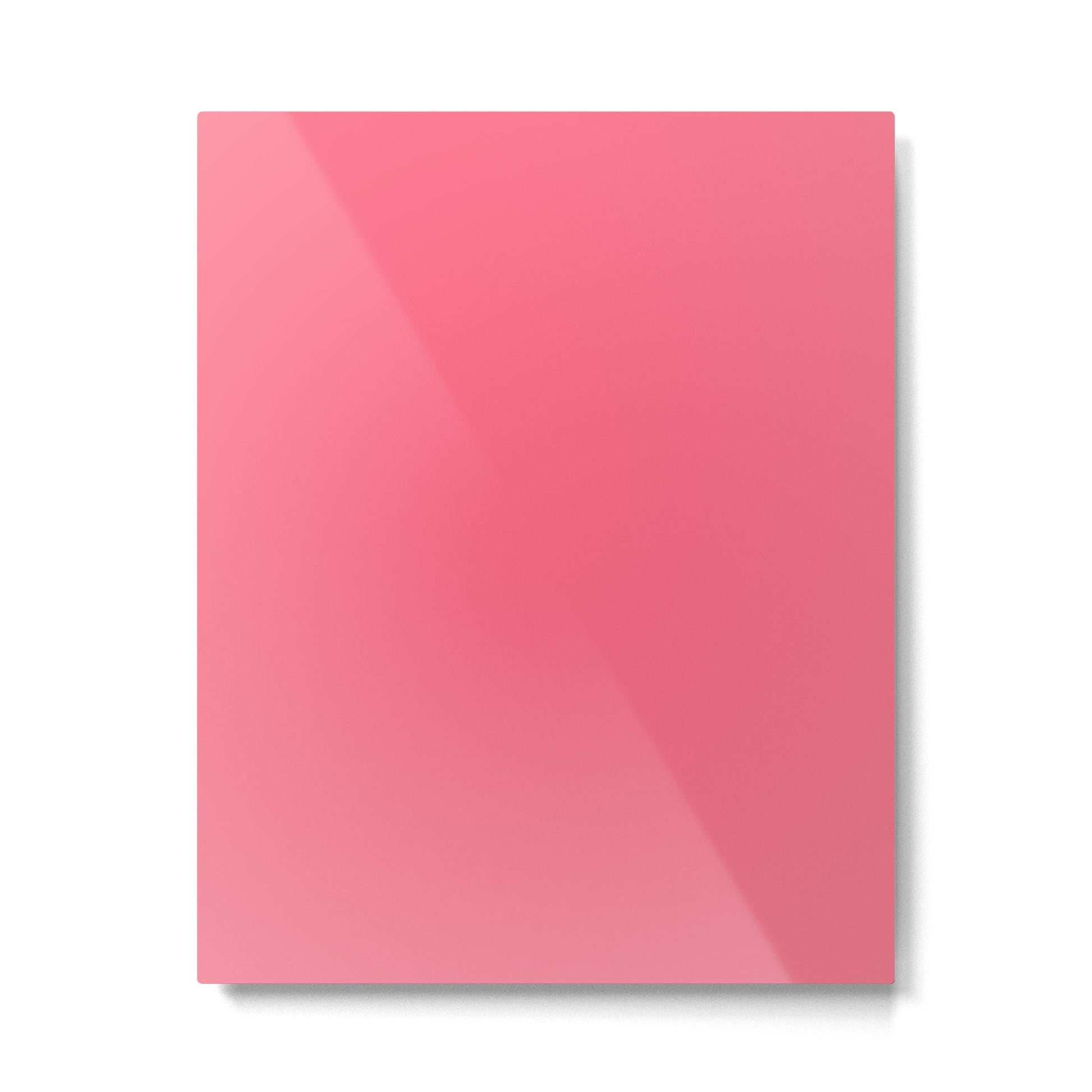 Bright Watermelon Pink Solid Colour  Metal Print | TeksDecor