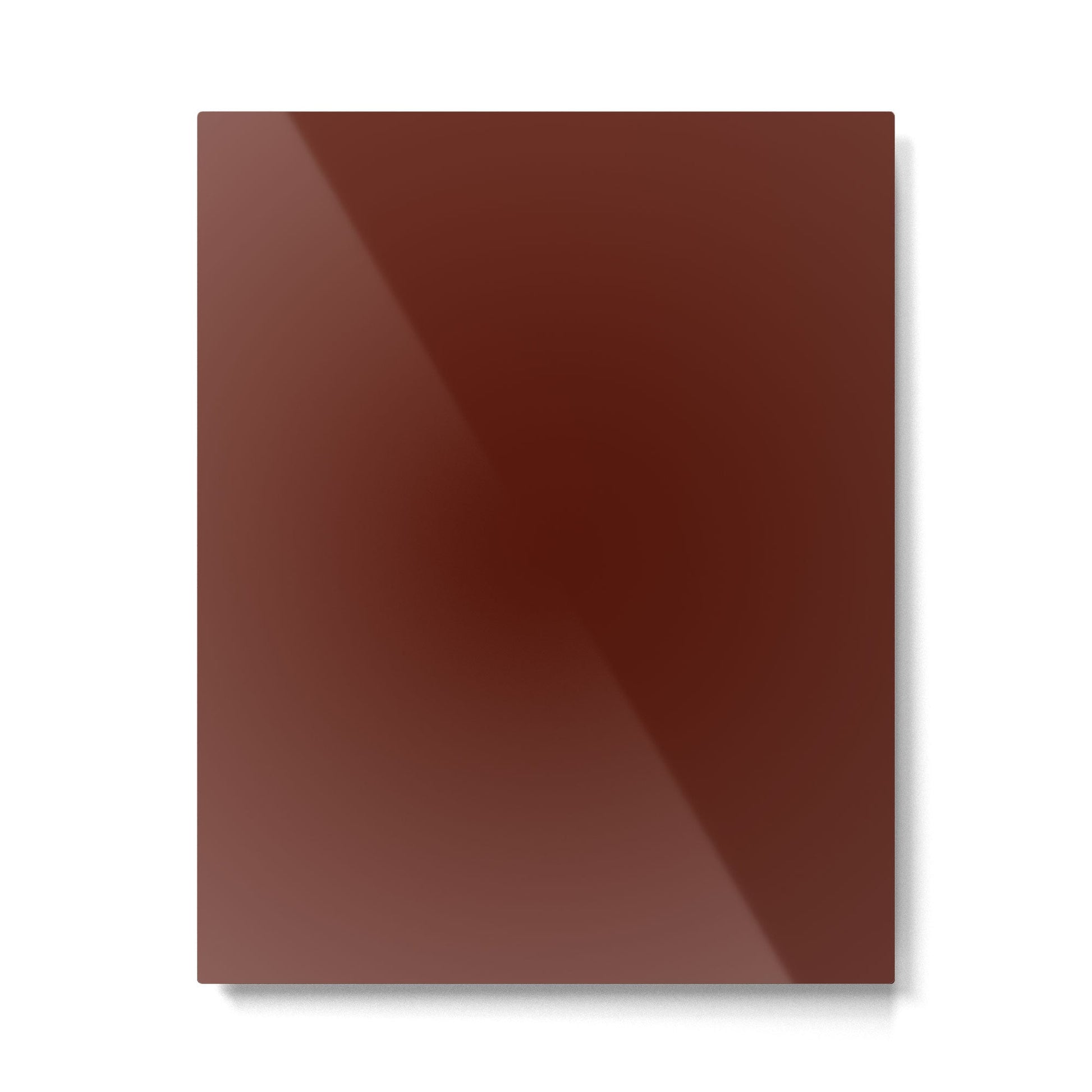 Deep Rich Russet Rust Red-Brown Solid Metal Print | TeksDecor
