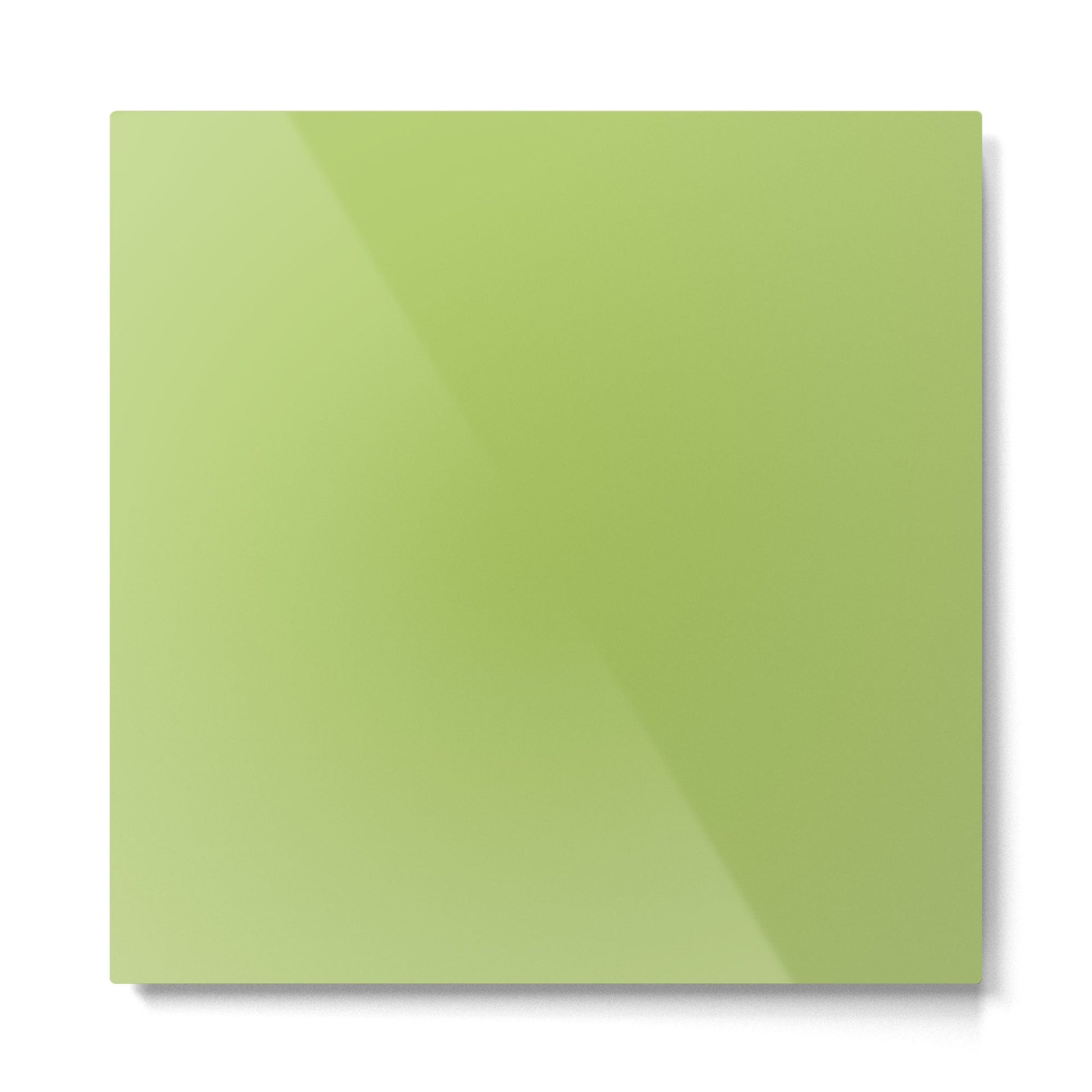 Happy Light Lime Green Solid Metal Print | TeksDecor