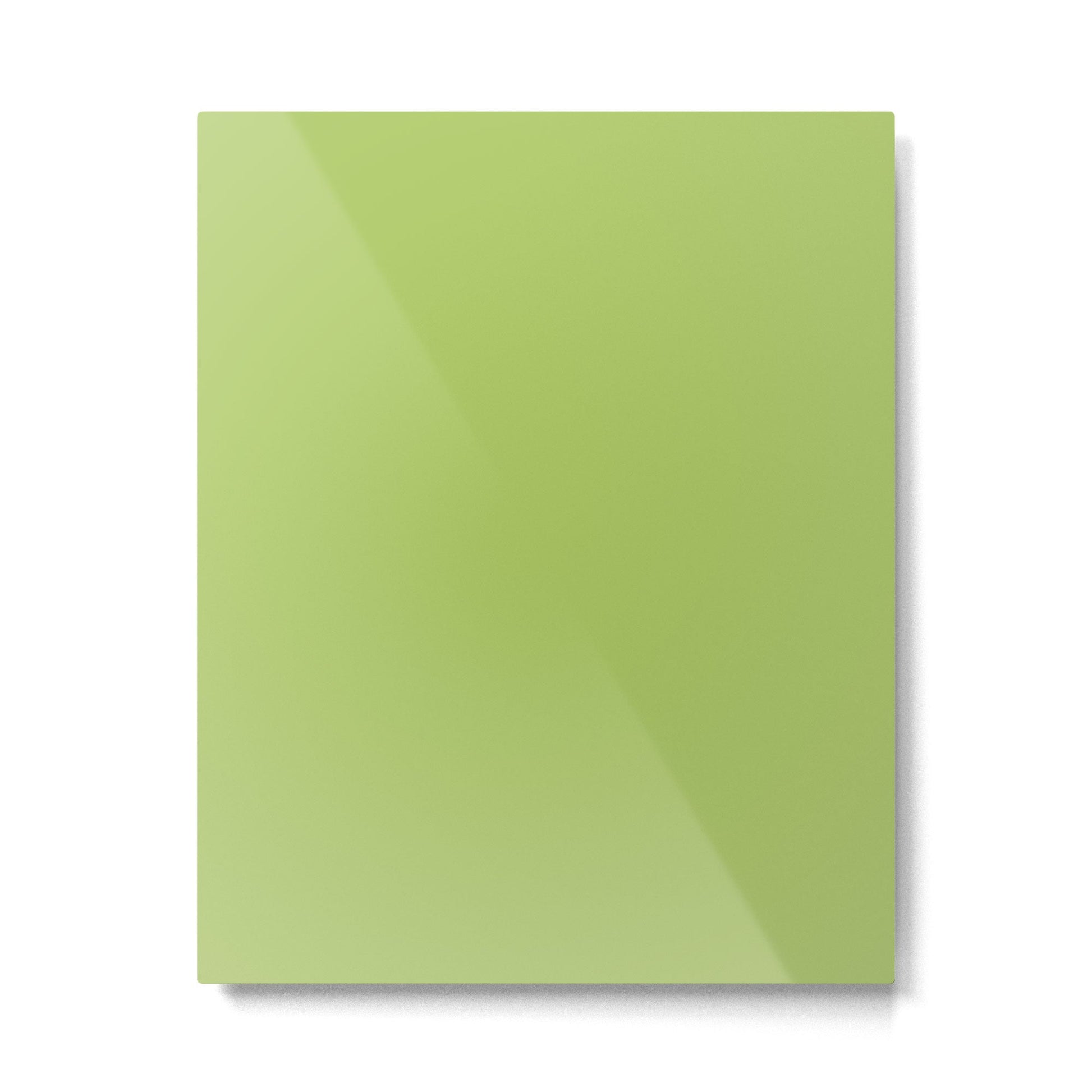 Happy Light Lime Green Solid Metal Print | TeksDecor