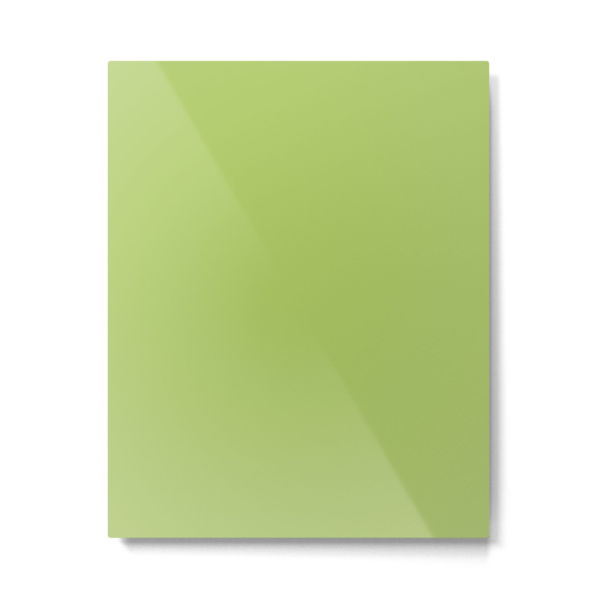 Happy Light Lime Green Solid Metal Print | TeksDecor