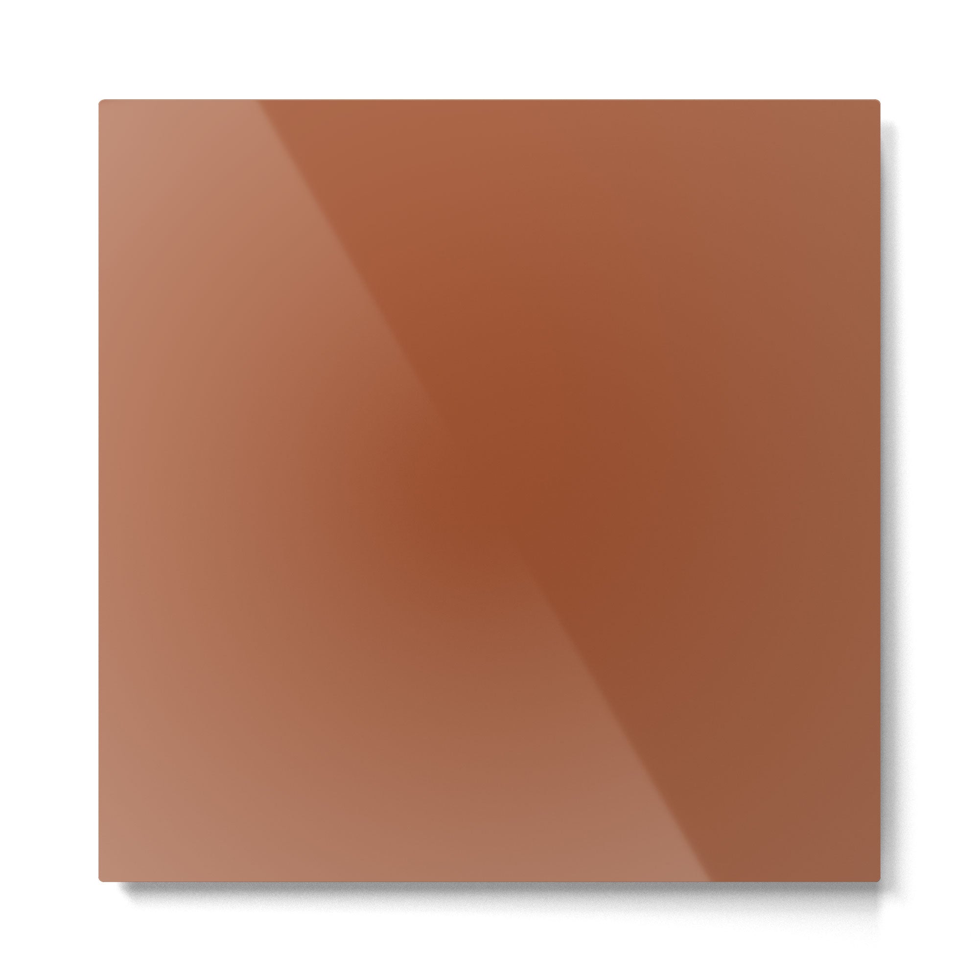 Kauai Soil Clay Terracotta Rust Solid  Metal Print | TeksDecor