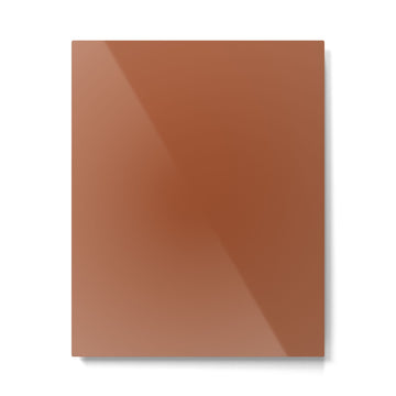Kauai Soil Clay Terracotta Rust Solid  Metal Print | TeksDecor