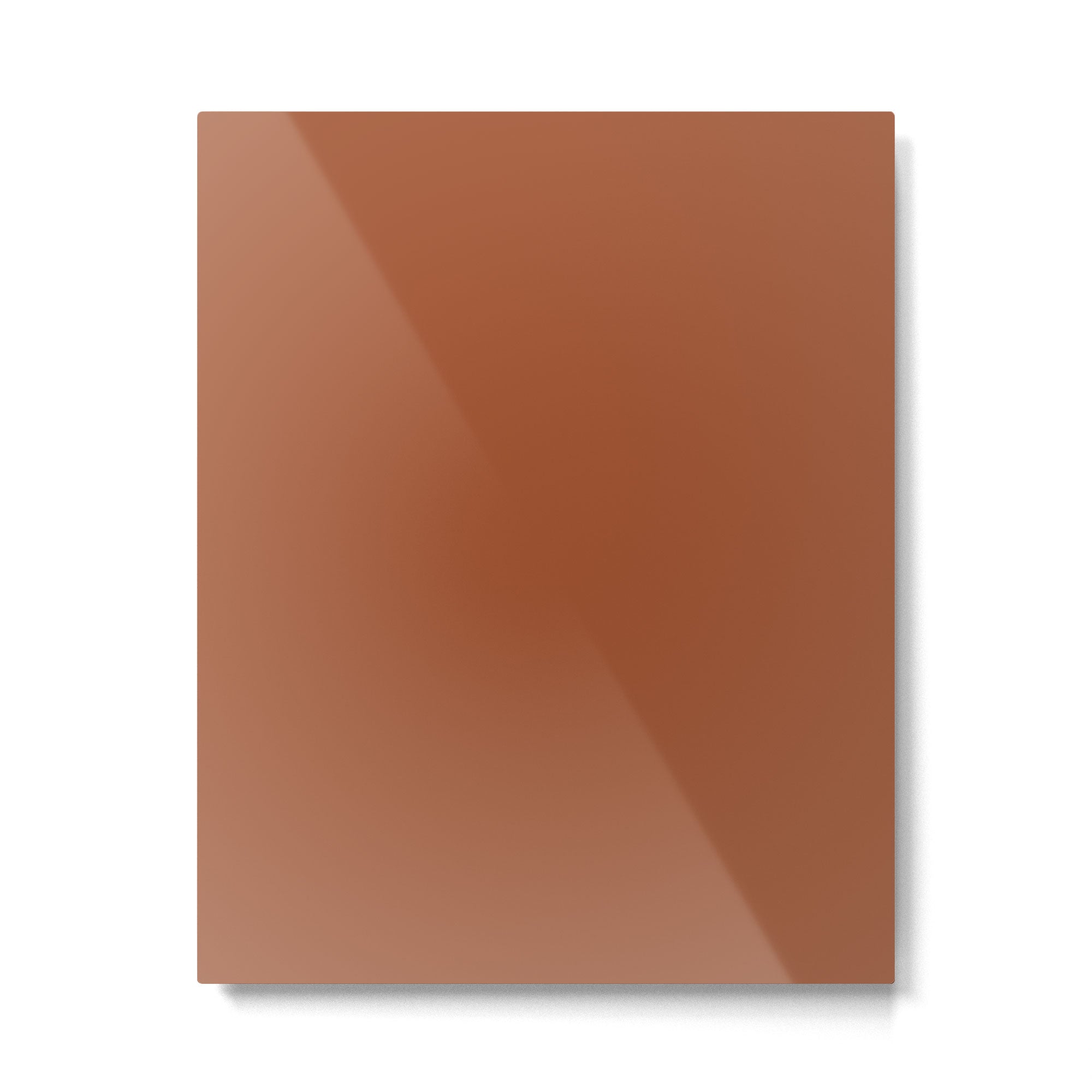 Kauai Soil Clay Terracotta Rust Solid  Metal Print | TeksDecor