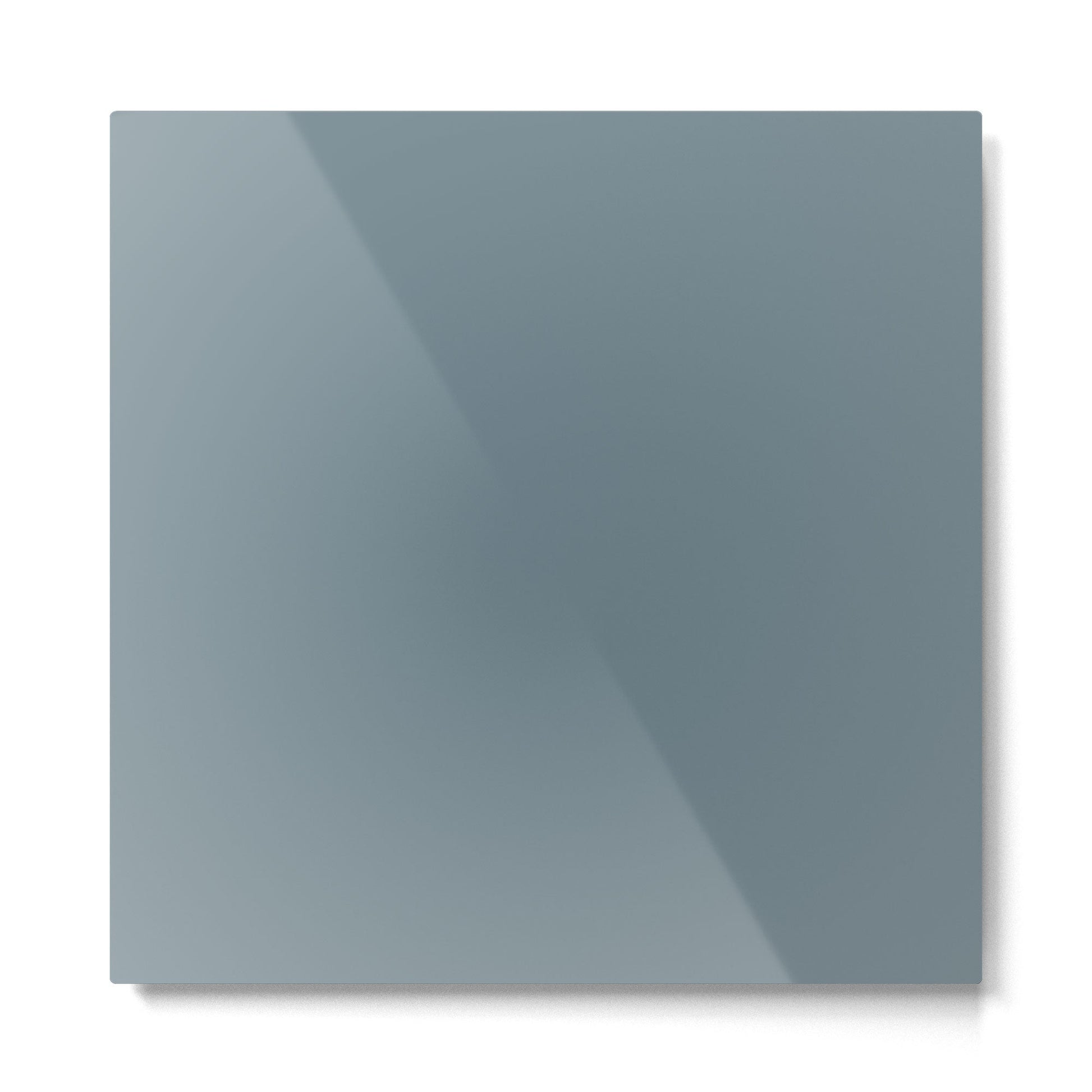 Medium Neutral Blue Gray Solid  Metal Print | TeksDecor
